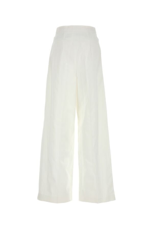 Givenchy White Poplin Wide-Leg Pant Size 27" / US 4 / IT 40 - 4 Thumbnail