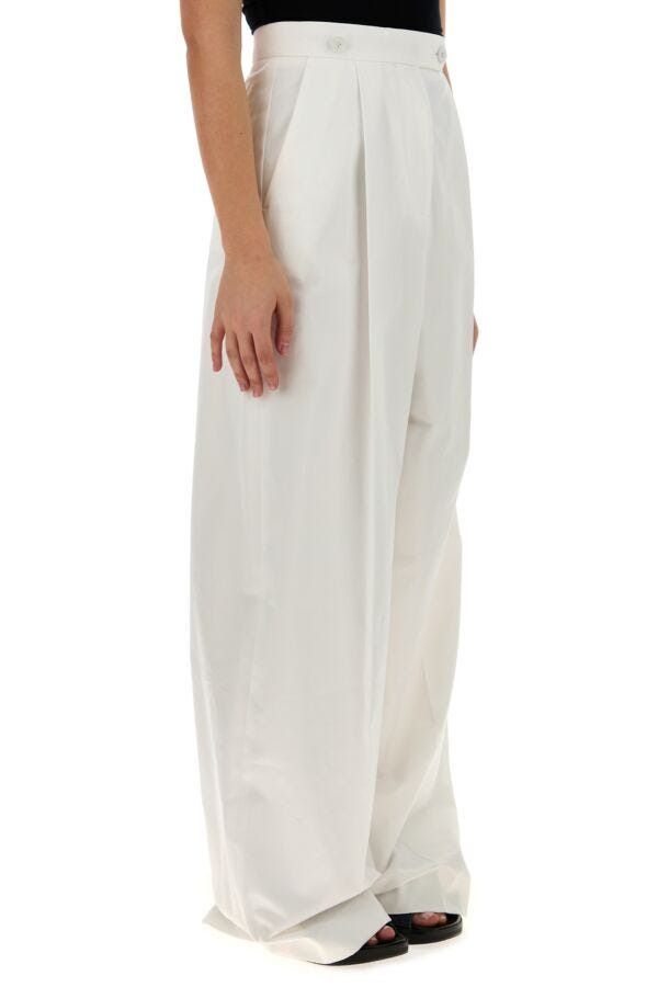Givenchy White Poplin Wide-Leg Pant Size 27" / US 4 / IT 40 - 5 Thumbnail