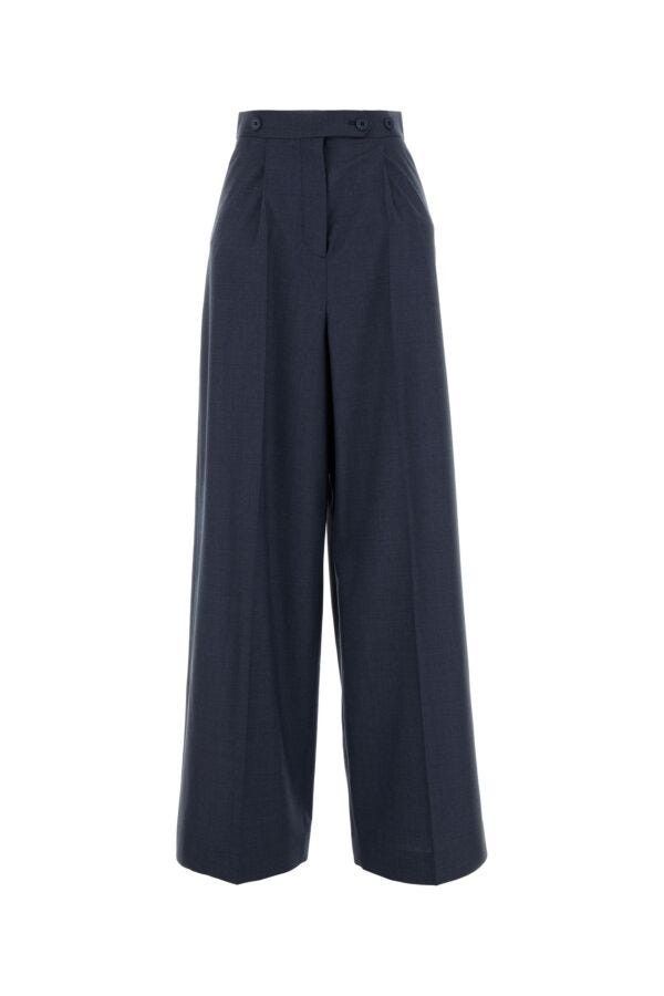 Givenchy Blue Wool Palazzo Pant Size 27" / US 4 / IT 40 - 3 Thumbnail