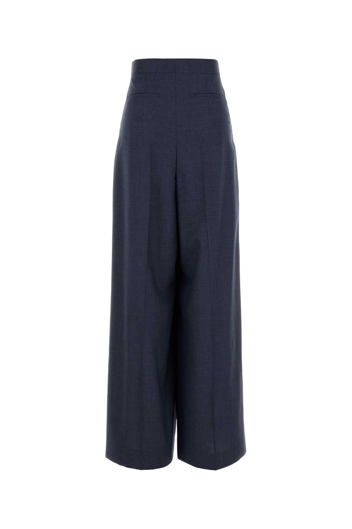 Givenchy Blue Wool Palazzo Pant Size 28" / US 6 / IT 42 - 2 Thumbnail