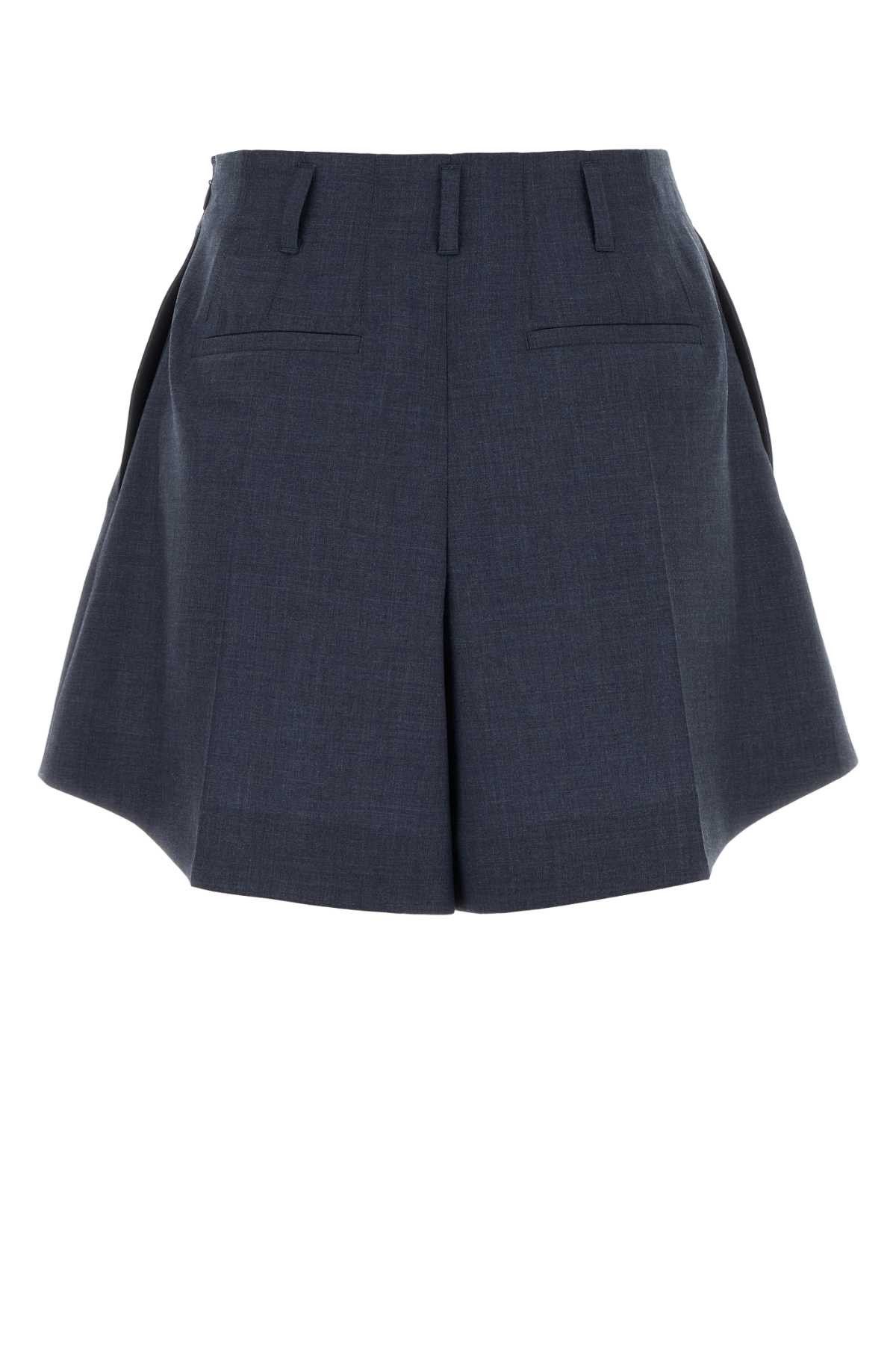 Givenchy Navy Blue Wool Shorts Size 28" / US 6 / IT 42 - 2 Thumbnail