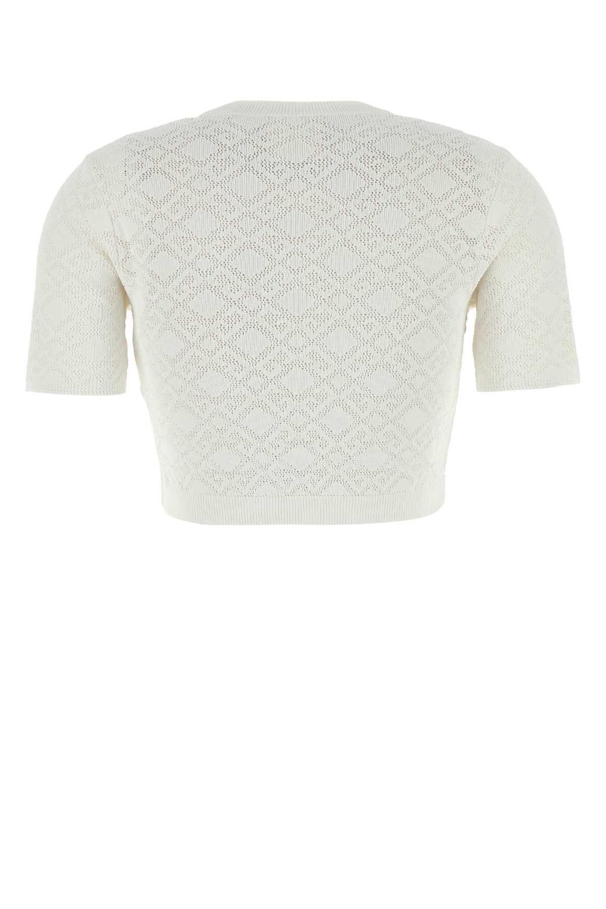 Givenchy White Viscose Blend Sweater Size S / US 4 / IT 40 - 2 Thumbnail