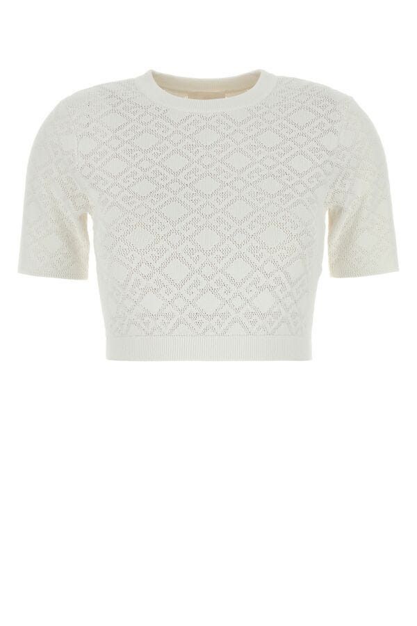Givenchy White Viscose Blend Sweater Size S / US 4 / IT 40 - 3 Thumbnail
