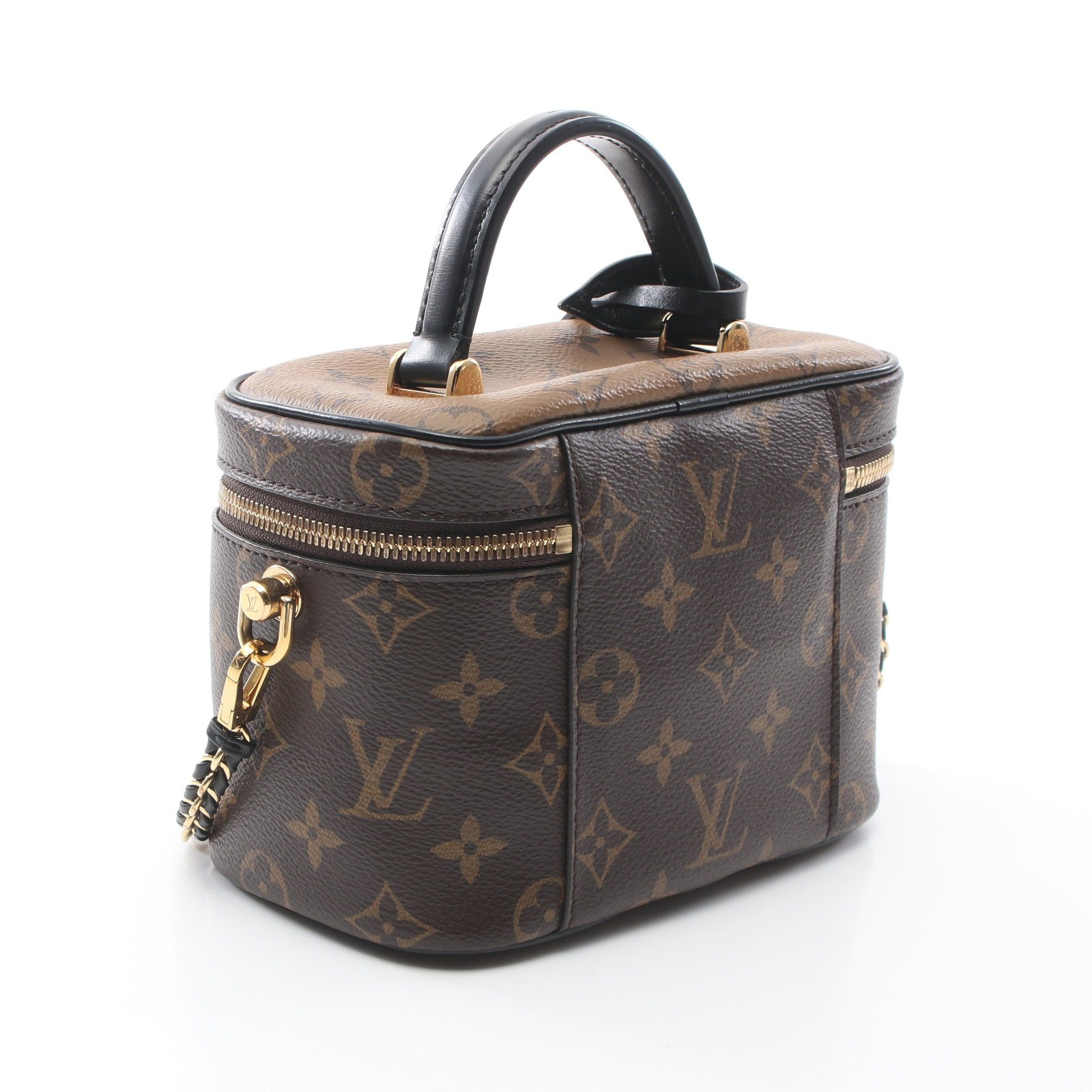 Louis Vuitton Louis Vuitton Vanity Nv Pm Monogram Reverse Handbag Bag Leather Brown Black Size ONE SIZE - 2 Thumbnail