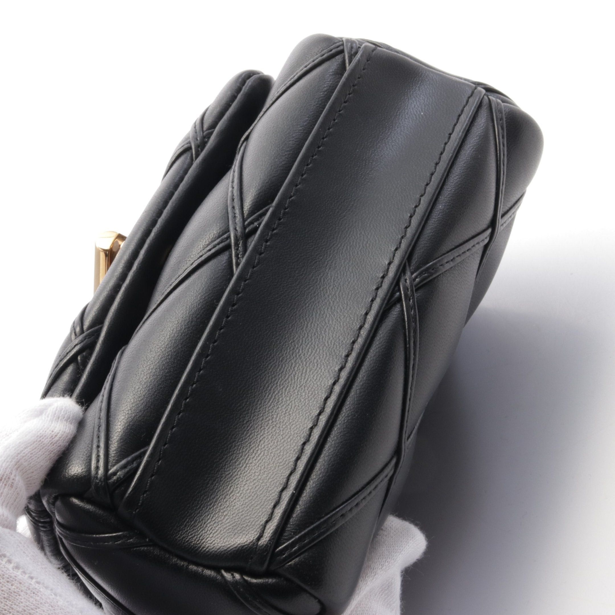 Louis Vuitton Louis Vuitton Pico Go-14 Maltage Noir Chain Shoulder Bag Leather Black Size ONE SIZE - 6 Thumbnail
