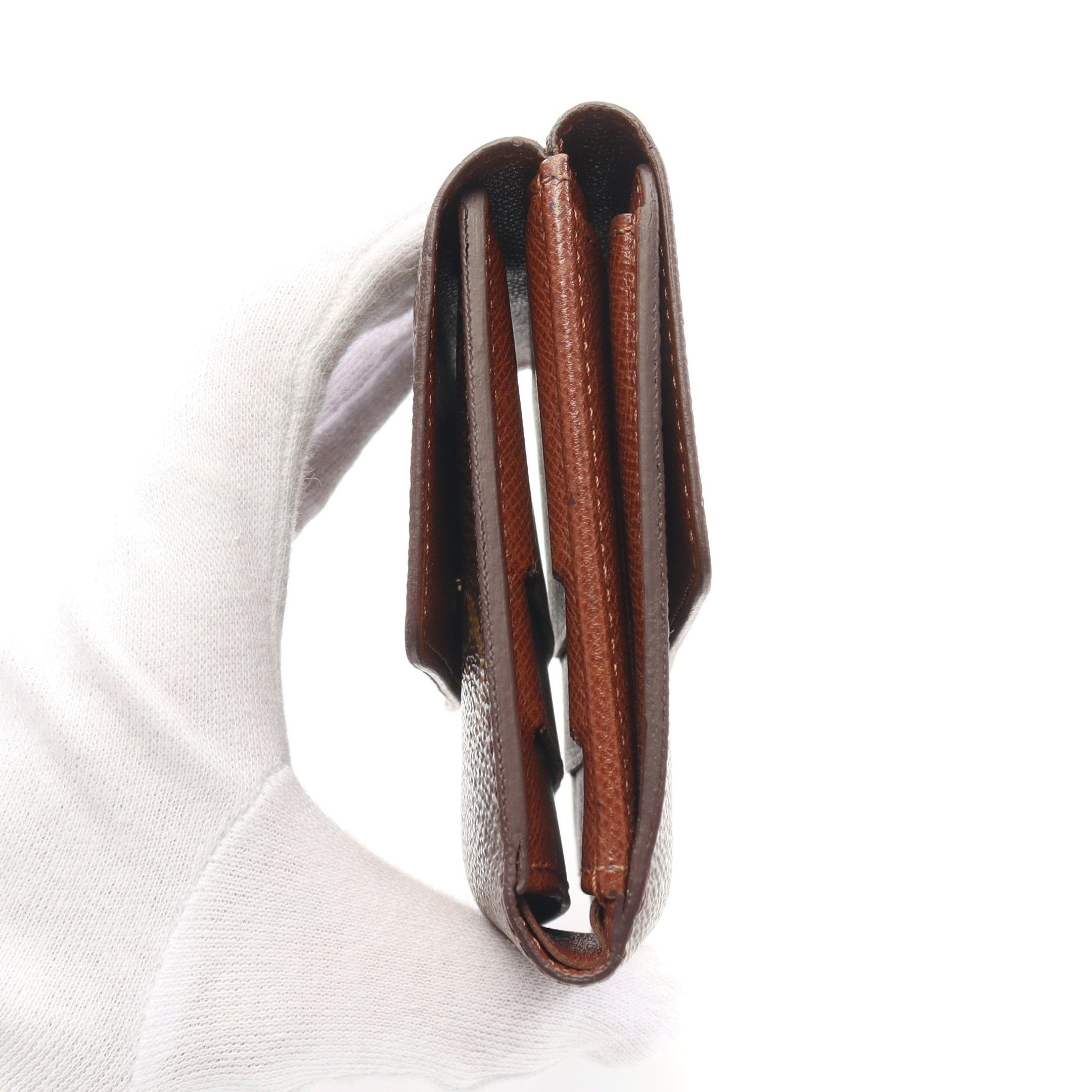 Louis Vuitton Louis Vuitton Porto Monnaie Bie Cult Credit Monogram Trifold Wallet Double Hook Leather Brown Size ONE SIZE - 10 Thumbnail