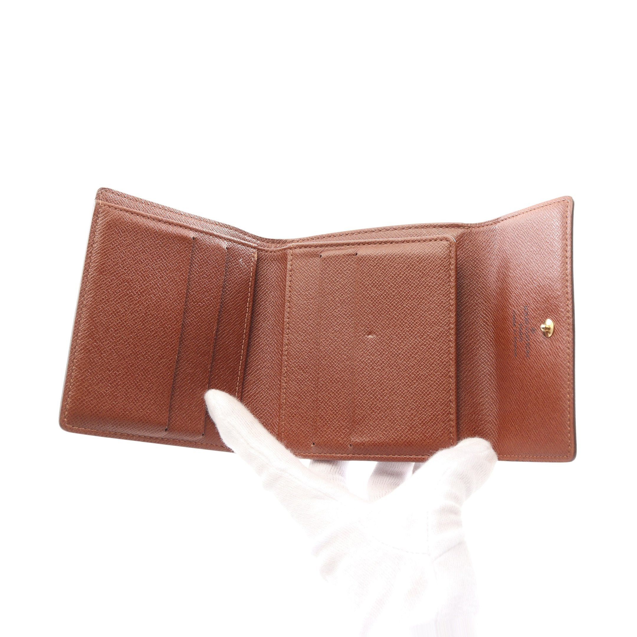 Louis Vuitton Louis Vuitton Porto Monnaie Bie Cult Credit Monogram Trifold Wallet Double Hook Leather Brown Size ONE SIZE - 3 Thumbnail