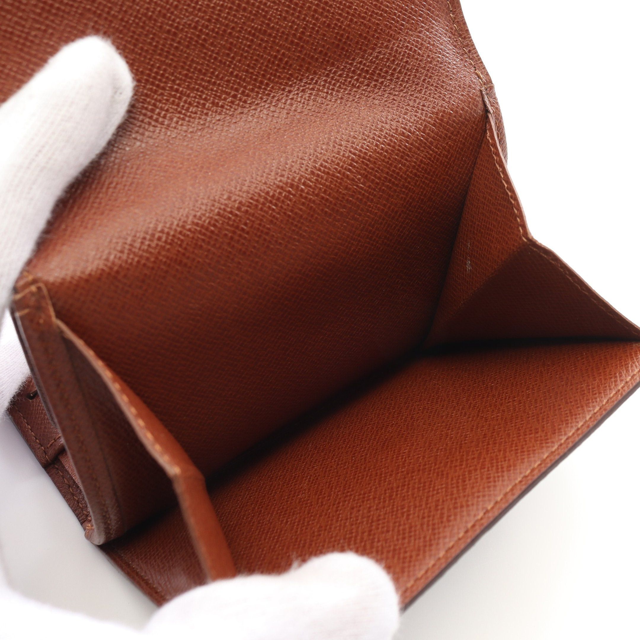 Louis Vuitton Louis Vuitton Porto Monnaie Bie Cult Credit Monogram Trifold Wallet Double Hook Leather Brown Size ONE SIZE - 6 Thumbnail