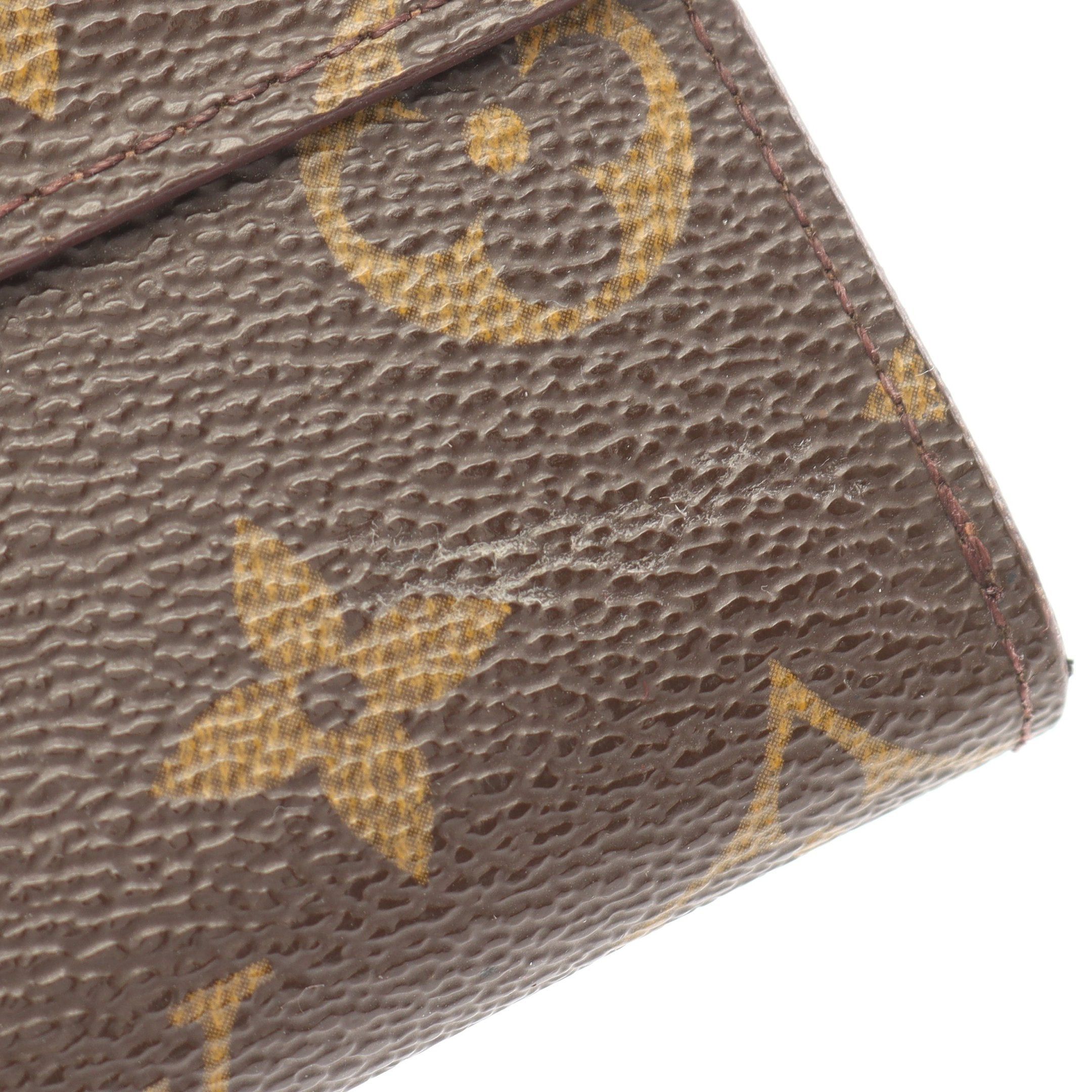 Louis Vuitton Louis Vuitton Porto Monnaie Bie Cult Credit Monogram Trifold Wallet Double Hook Leather Brown Size ONE SIZE - 8 Thumbnail