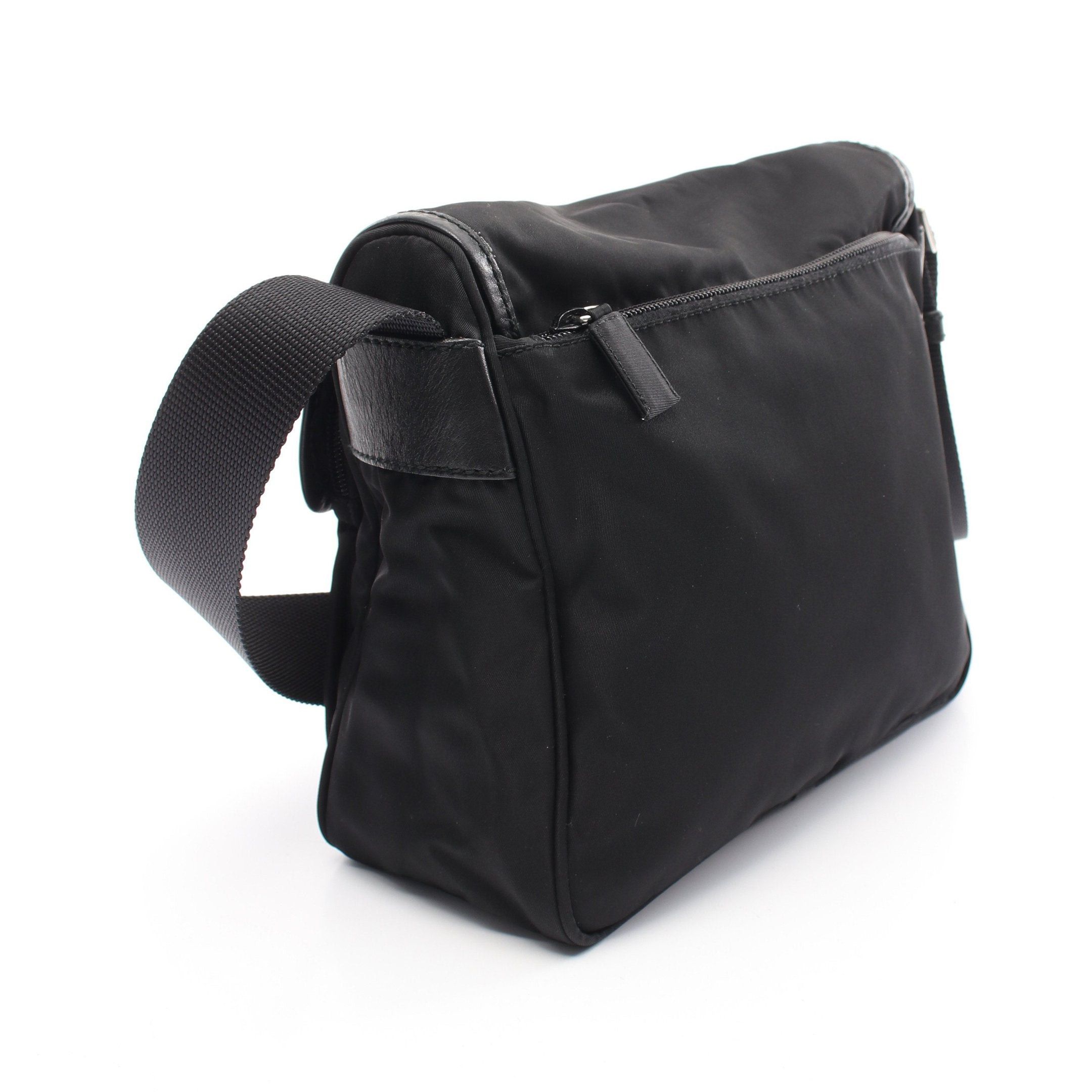 Prada Prada Shoulder Bag Nylon Leather Black Prada Logo Plate Size ONE SIZE - 2 Thumbnail