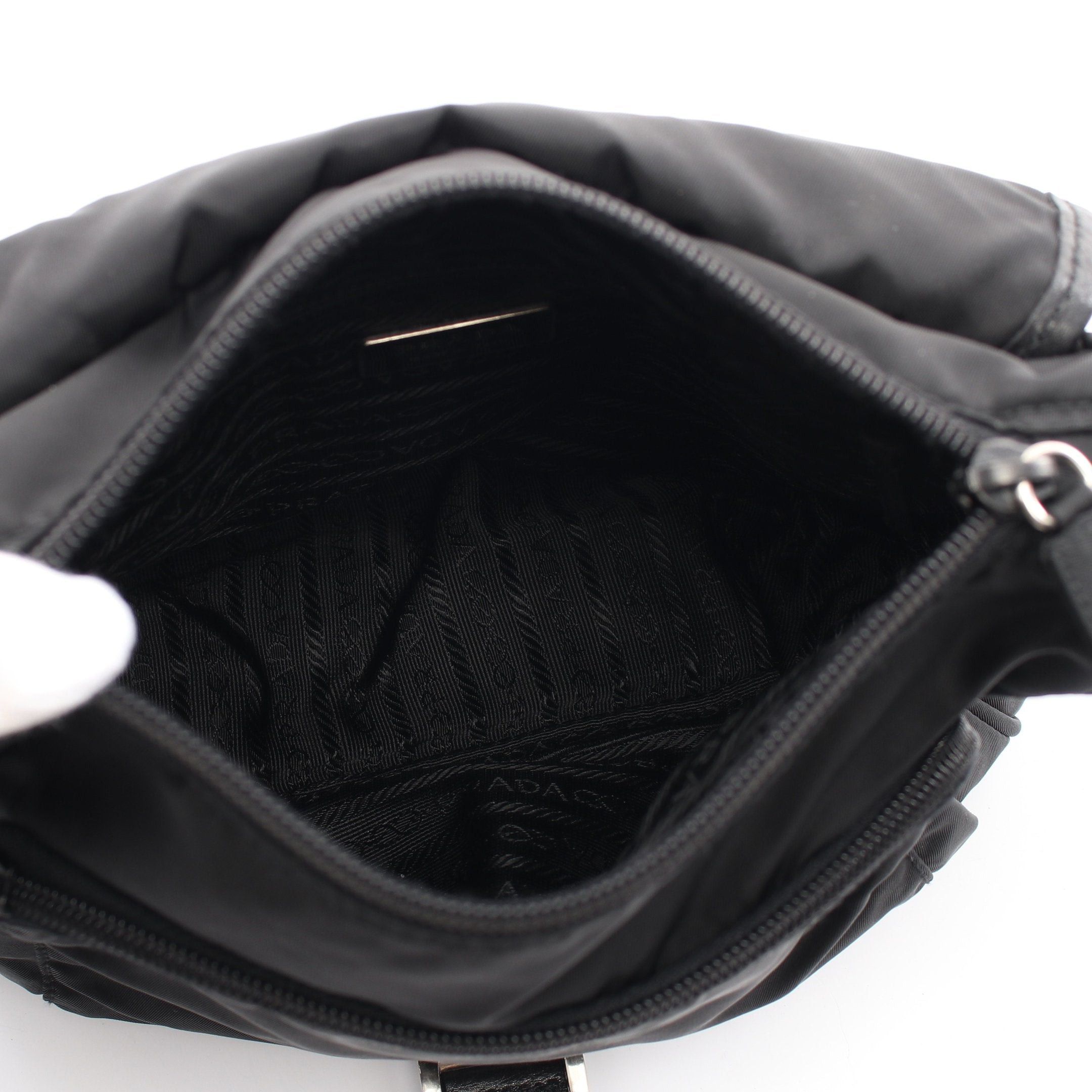 Prada Prada Shoulder Bag Nylon Leather Black Prada Logo Plate Size ONE SIZE - 3 Thumbnail