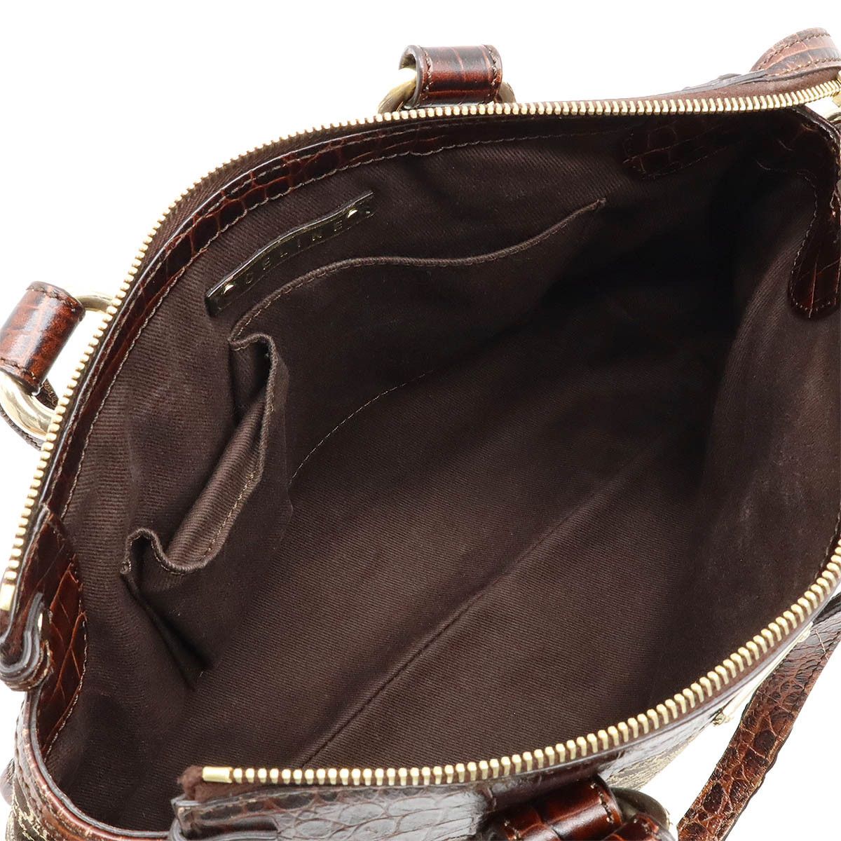 Celine Celine Celine Macadam Satin Canvas Croco Embossed Leather 2way Bag Canvas Shoulder Bag Size ONE SIZE - 6 Thumbnail