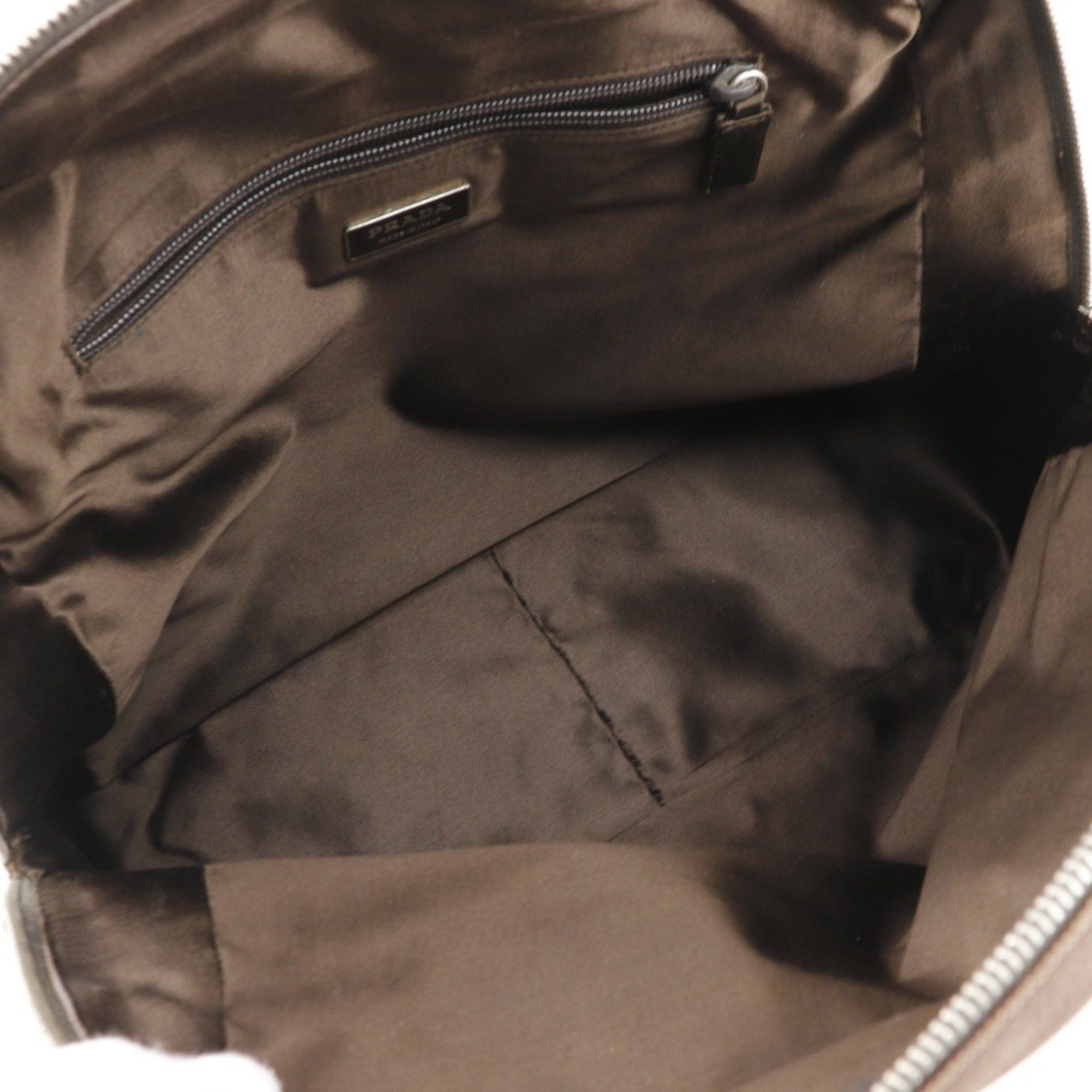 Prada PRADA Mini Boston Tote Bag Canvas Brown A5 Women's Size ONE SIZE - 5 Thumbnail