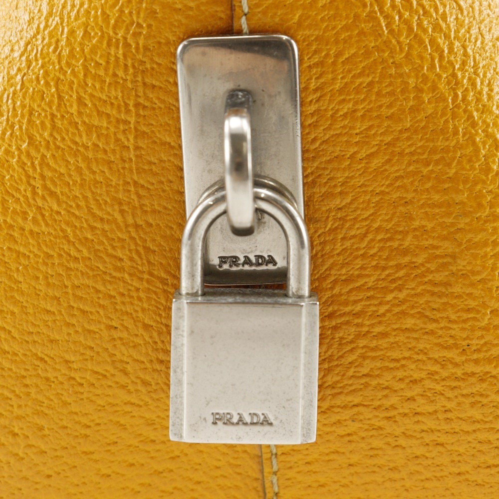 Prada PRADA Mini Boston Tote Bag Canvas Brown A5 Women's Size ONE SIZE - 13 Thumbnail