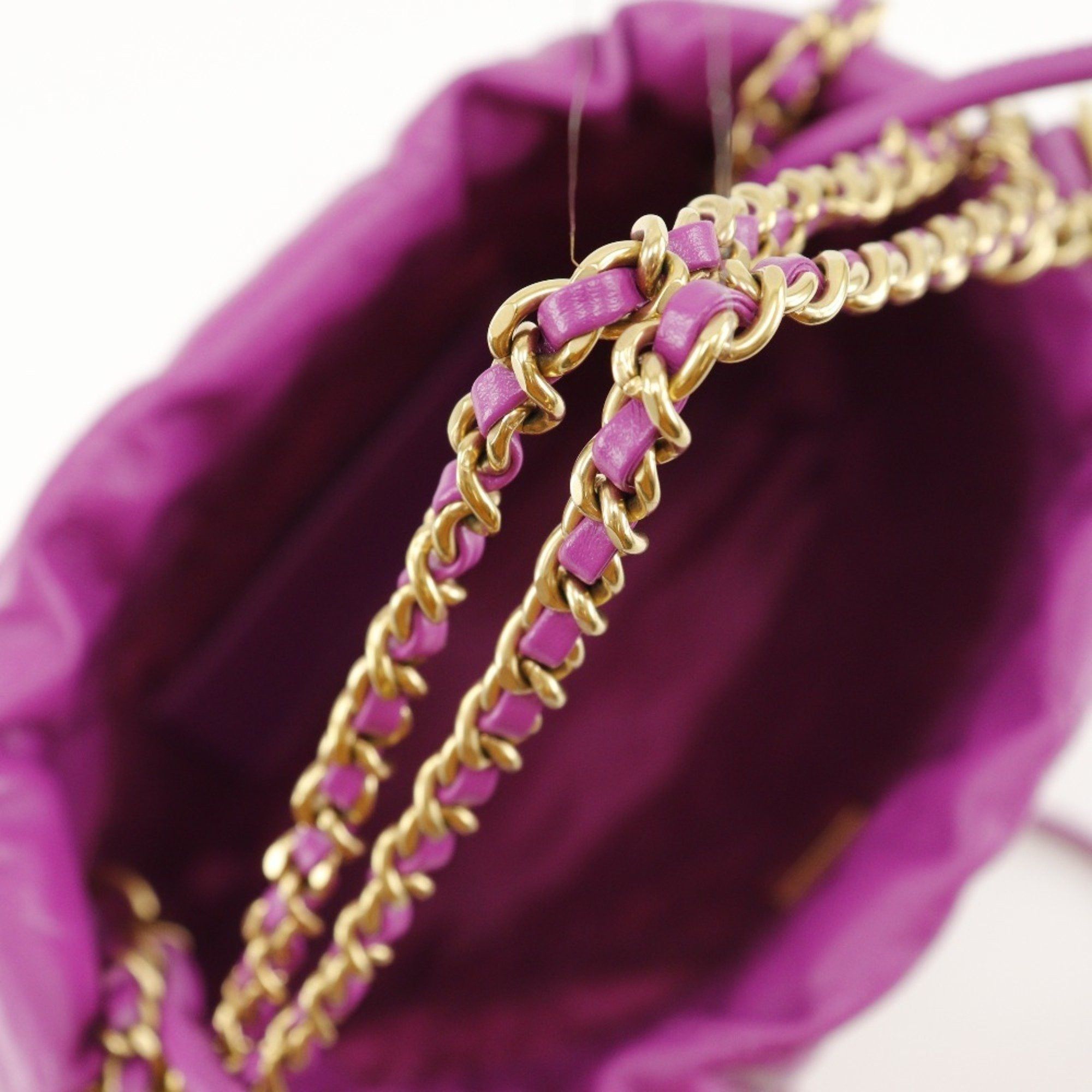Chanel CHANEL 22 Shoulder Bag Handbag AS3980 Calfskin Purple 2way Mini Women's Size ONE SIZE - 6 Thumbnail