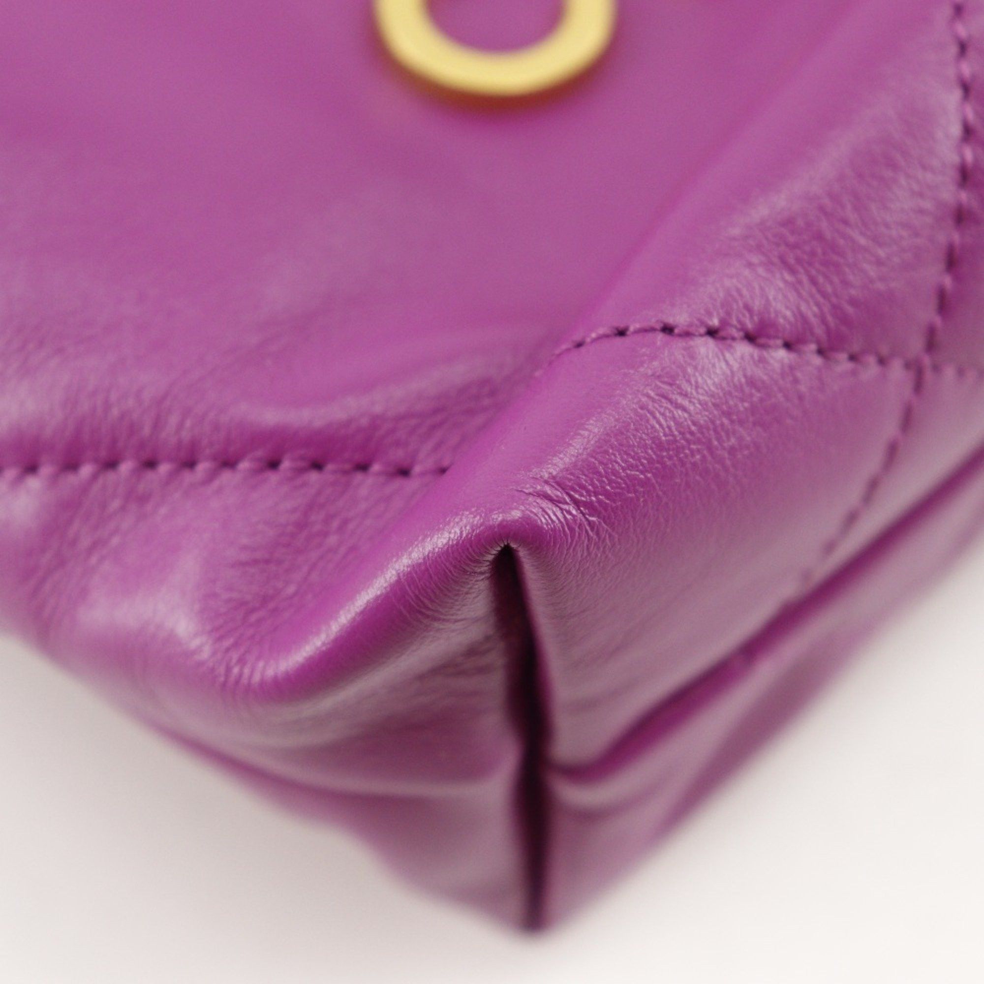 Chanel CHANEL 22 Shoulder Bag Handbag AS3980 Calfskin Purple 2way Mini Women's Size ONE SIZE - 4 Thumbnail