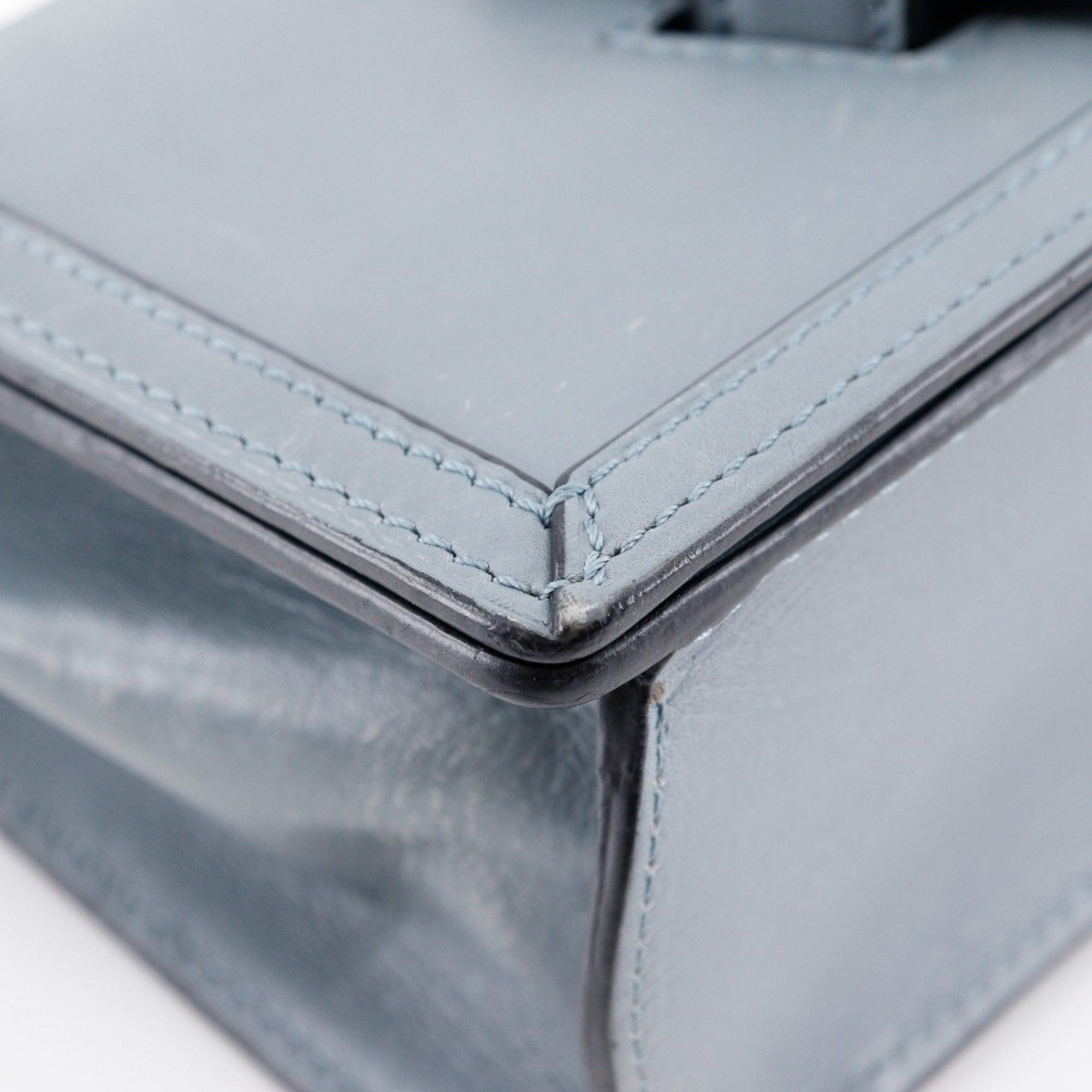 Loewe LOEWE Barcelona Shoulder Bag Small Calf Stone Blue Light Flap Women's Size ONE SIZE - 4 Thumbnail