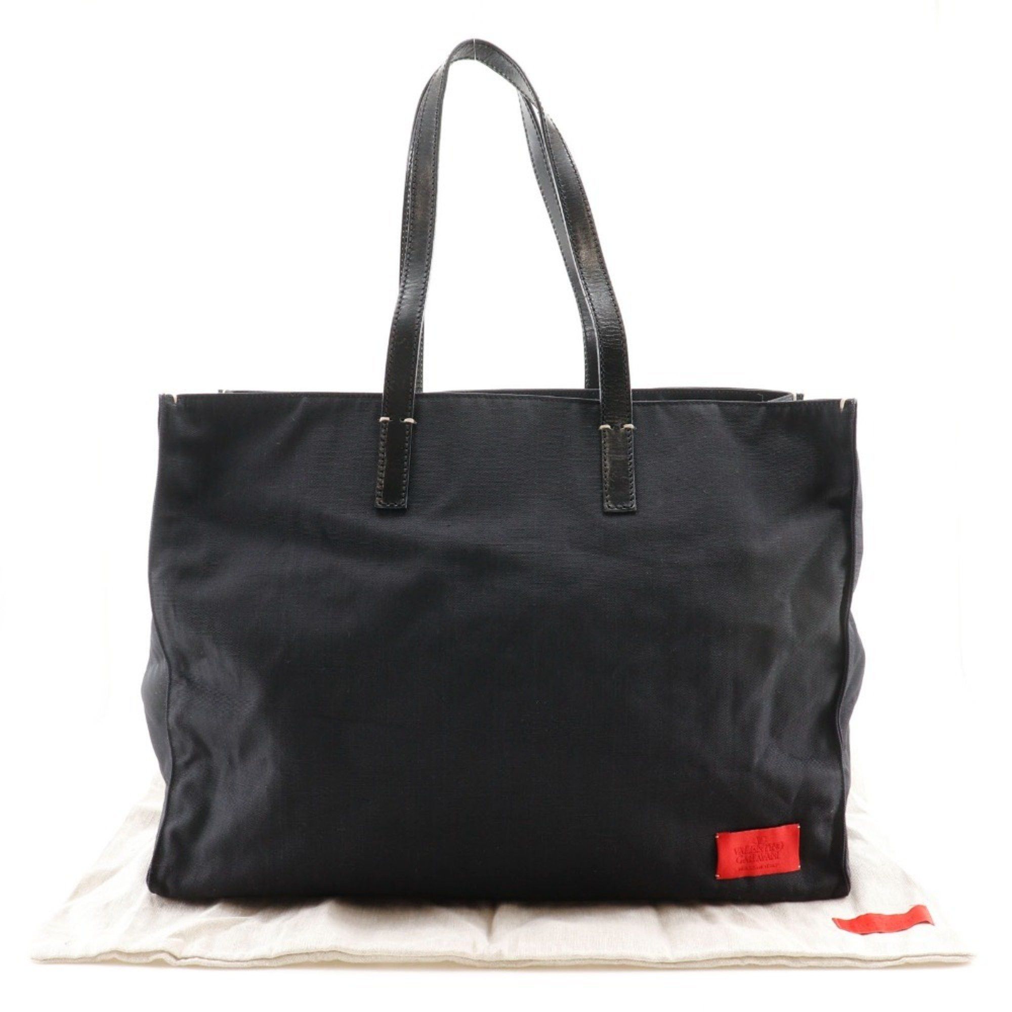 Valentino Valentino Garavani Tote Bag Nylon Canvas Black Unisex Size ONE SIZE - 13 Thumbnail
