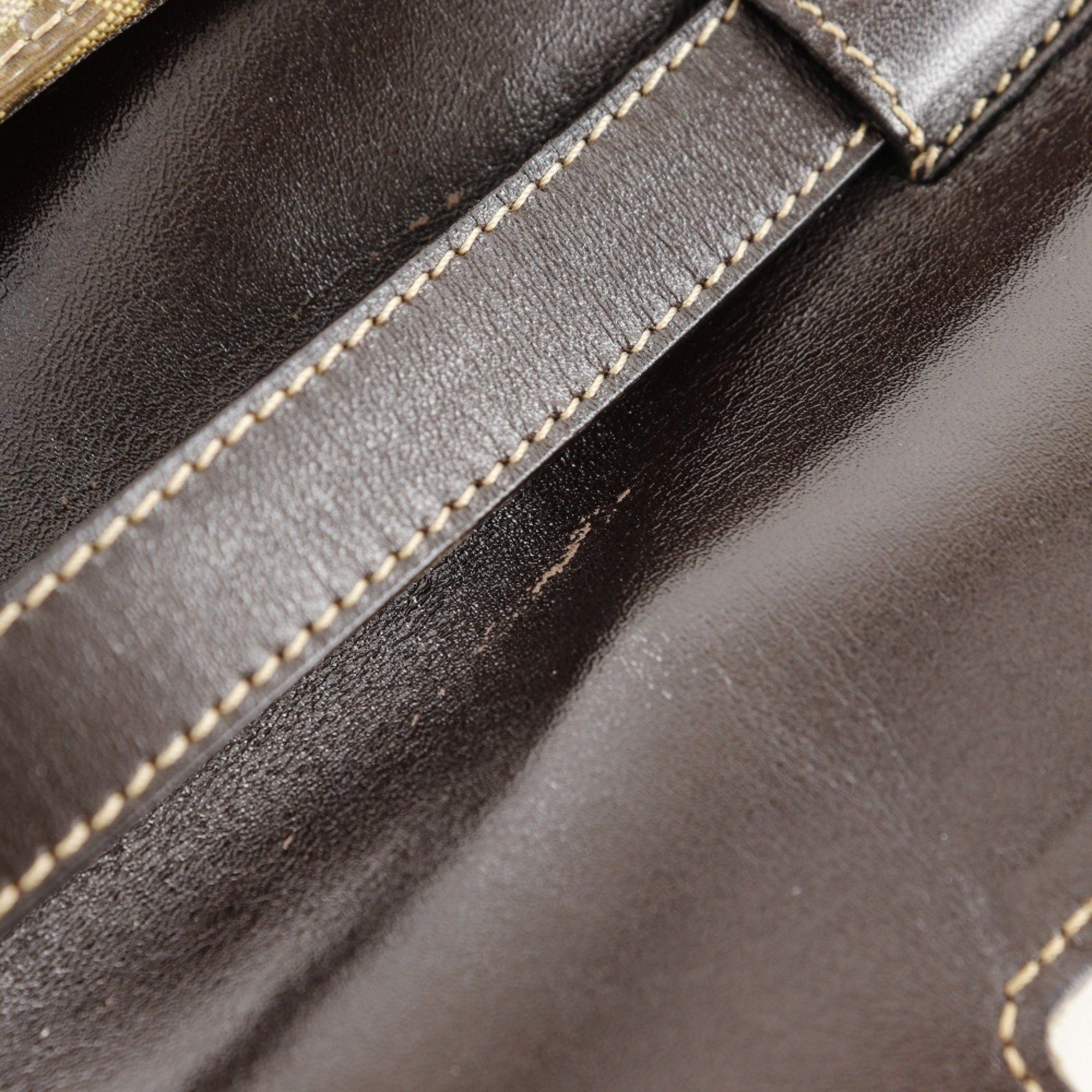 Fendi FENDI Mamma Bucket Shoulder Bag Zucchino Clutch Vinyl Brown 2way Women's Size ONE SIZE - 8 Thumbnail