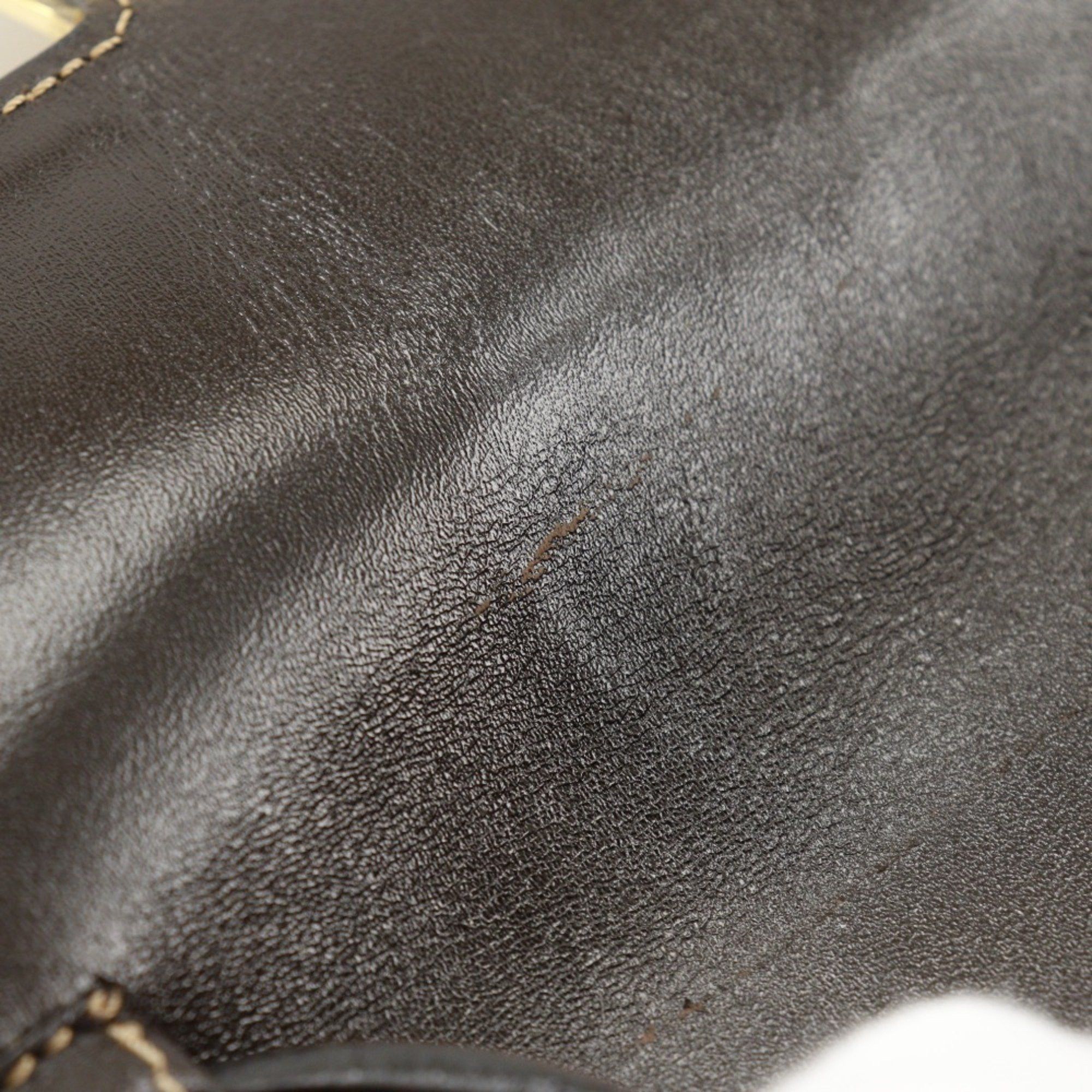 Fendi FENDI Mamma Bucket Shoulder Bag Zucchino Clutch Vinyl Brown 2way Women's Size ONE SIZE - 6 Thumbnail