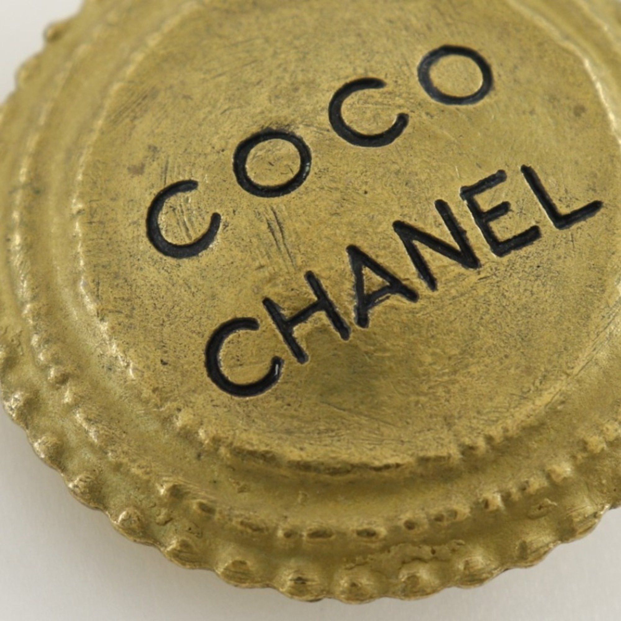 Chanel Chanel COCO Earrings, Gold Plated, 1994, 94P, Approx. 28.0g, logo, Women's Size ONE SIZE - 7 Thumbnail