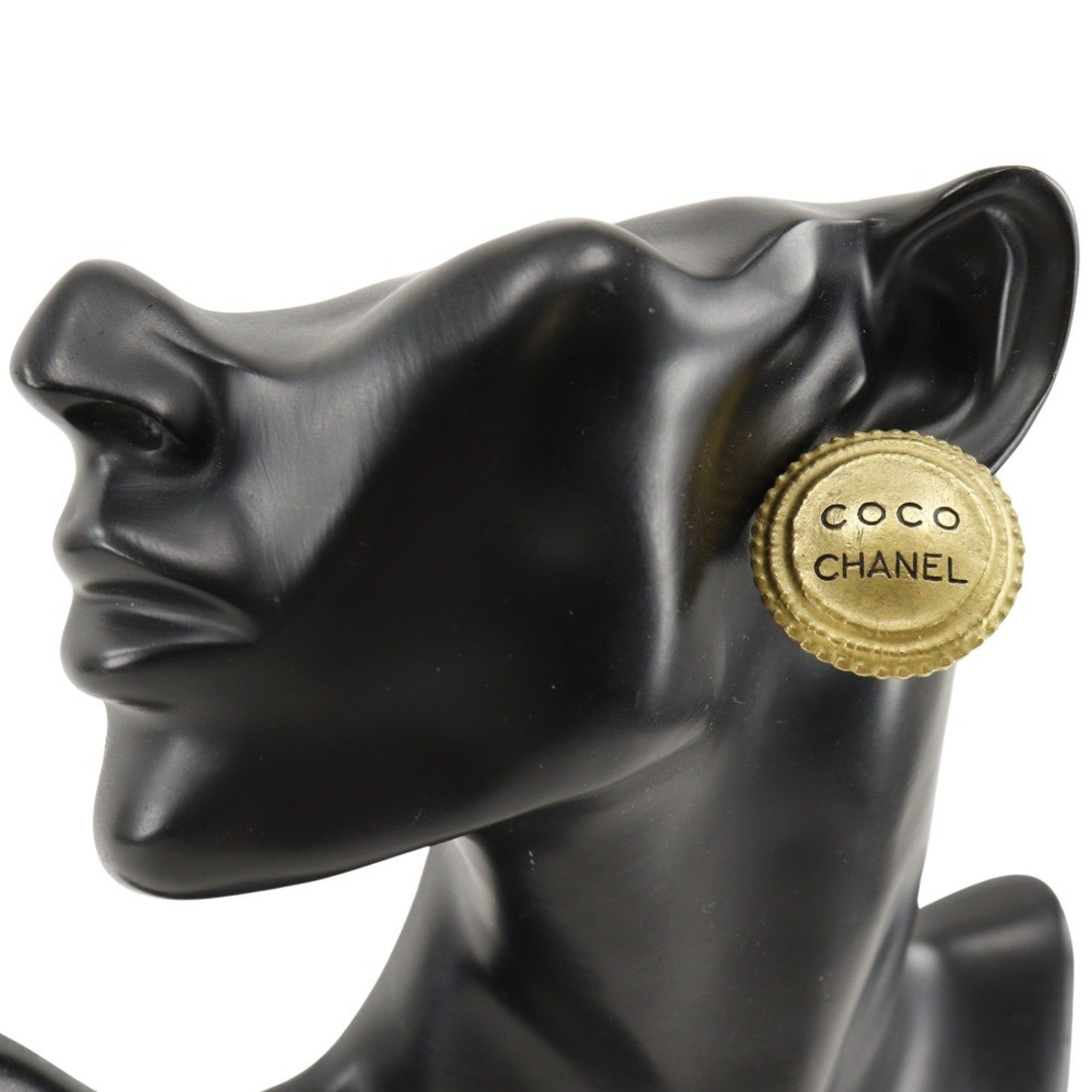Chanel Chanel COCO Earrings, Gold Plated, 1994, 94P, Approx. 28.0g, logo, Women's Size ONE SIZE - 2 Thumbnail