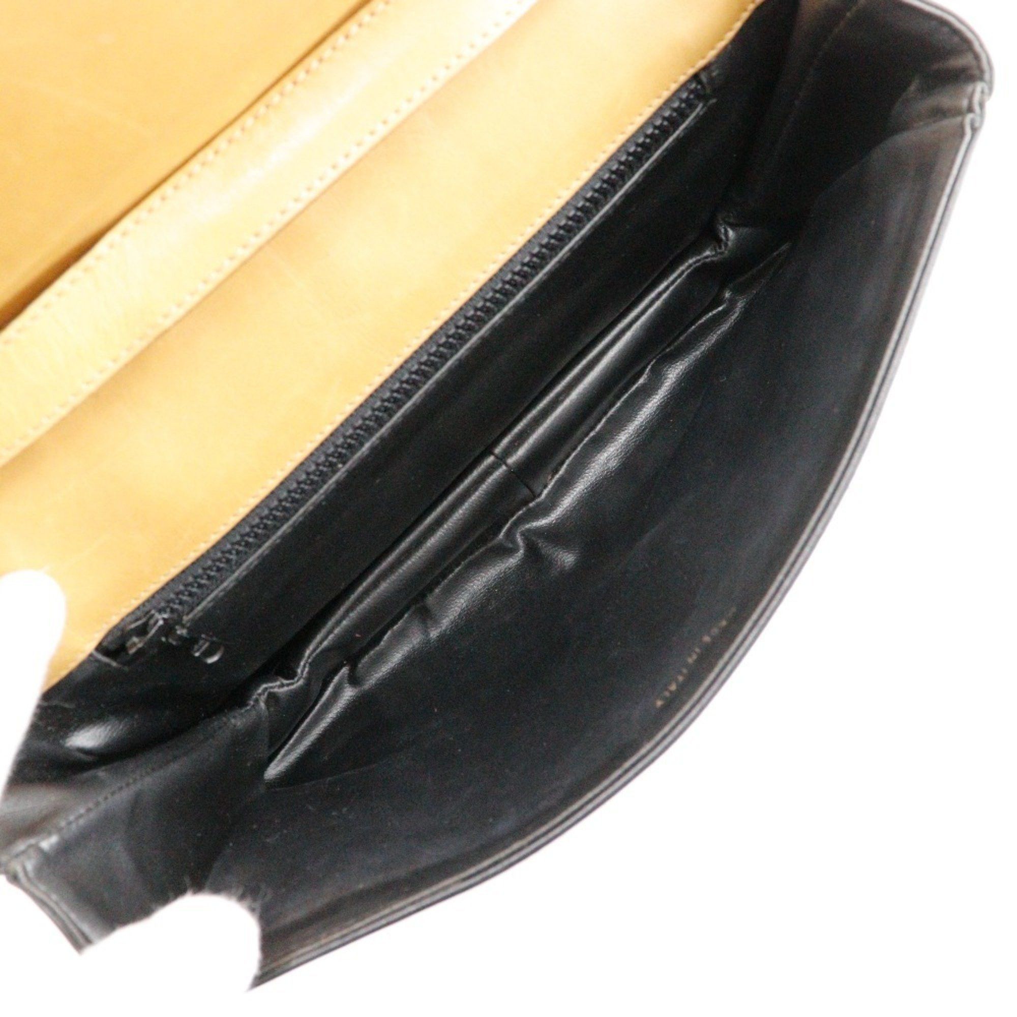 Celine CELINE Old Celine Shoulder Bag Clutch Calf Black A5 Snap Button Women's Size ONE SIZE - 5 Thumbnail