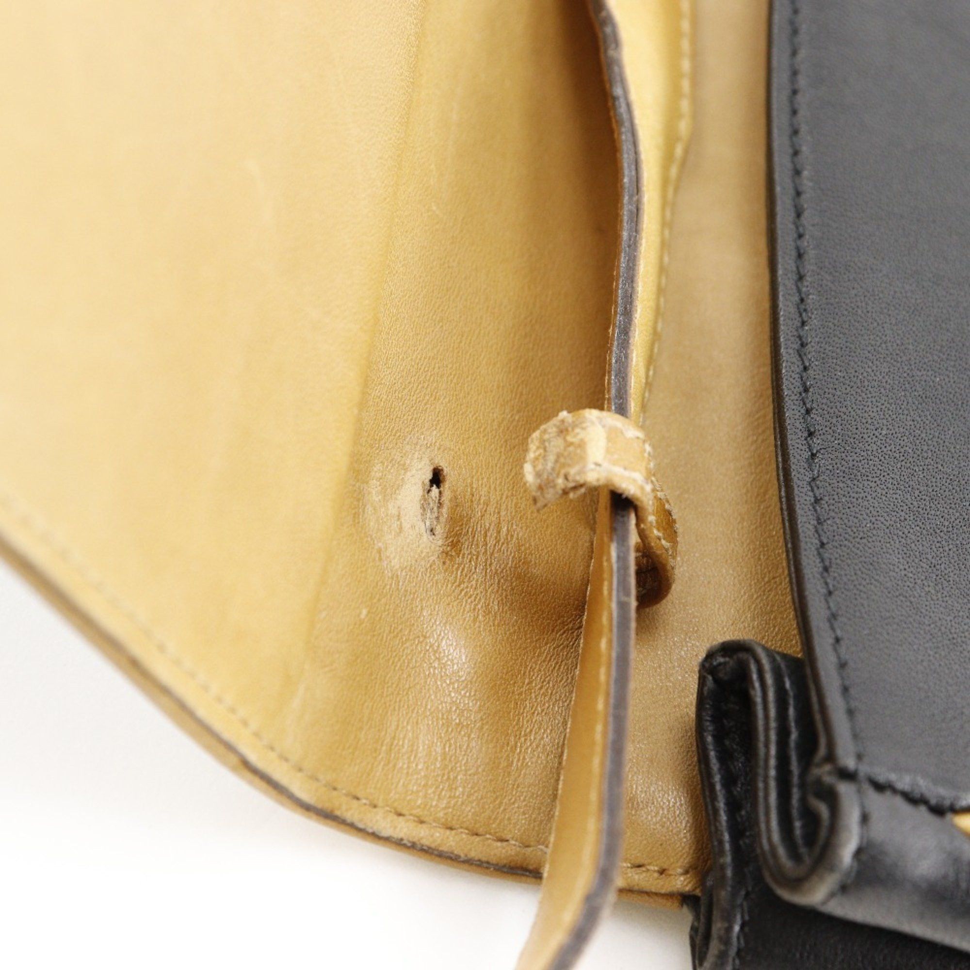 Celine CELINE Old Celine Shoulder Bag Clutch Calf Black A5 Snap Button Women's Size ONE SIZE - 6 Thumbnail