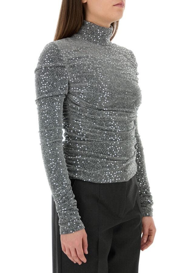 Dolce & Gabbana Silver Jersey Top Size S / US 4 / IT 40 - 5 Thumbnail
