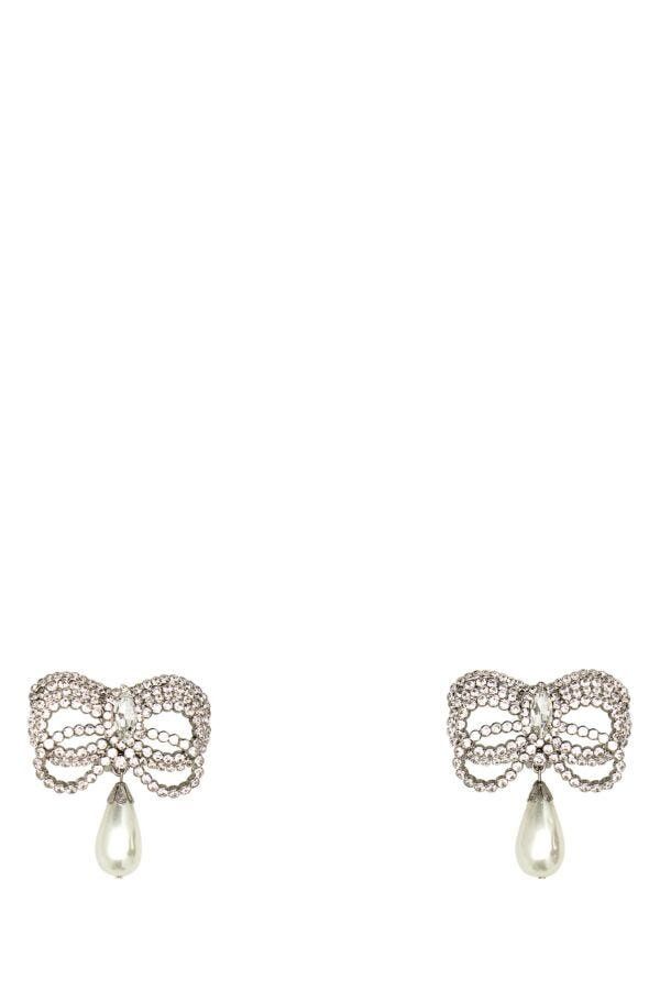 Alessandra Rich Embellished Metal Earrings Size ONE SIZE - 3 Thumbnail
