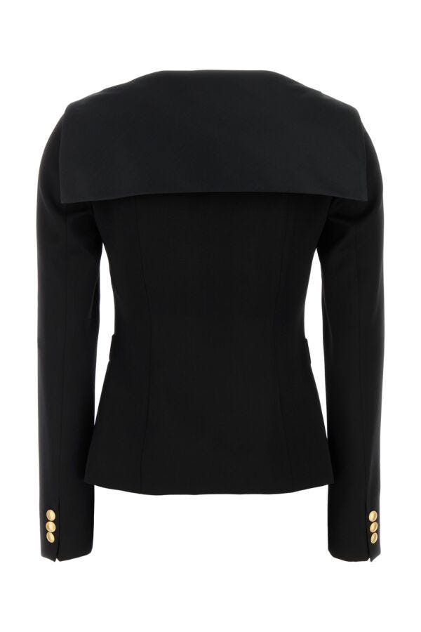 Alessandra Rich Black Wool Blazer Size S / US 4 / IT 40 - 4 Thumbnail