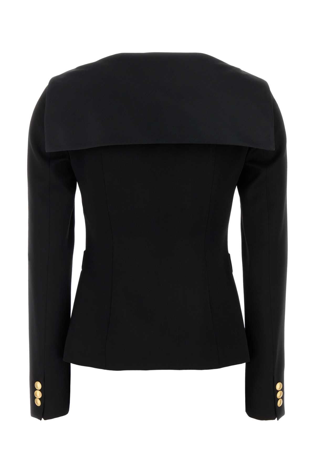Alessandra Rich Black Wool Blazer Size M / US 6-8 / IT 42-44 - 2 Thumbnail