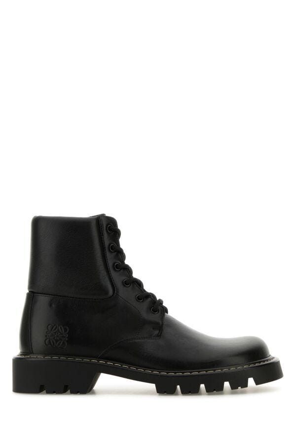 Loewe Black Leather Sierra Ankle Boots Size US 7 / EU 40 - 3 Thumbnail
