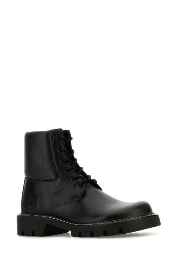Loewe Black Leather Sierra Ankle Boots Size US 7 / EU 40 - 4 Thumbnail