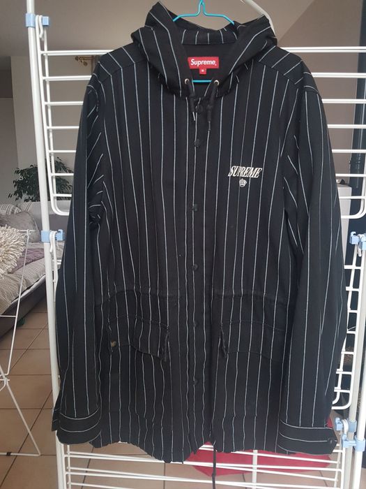 Supreme Supreme Pinstripe Twill Parka 2013 | Grailed