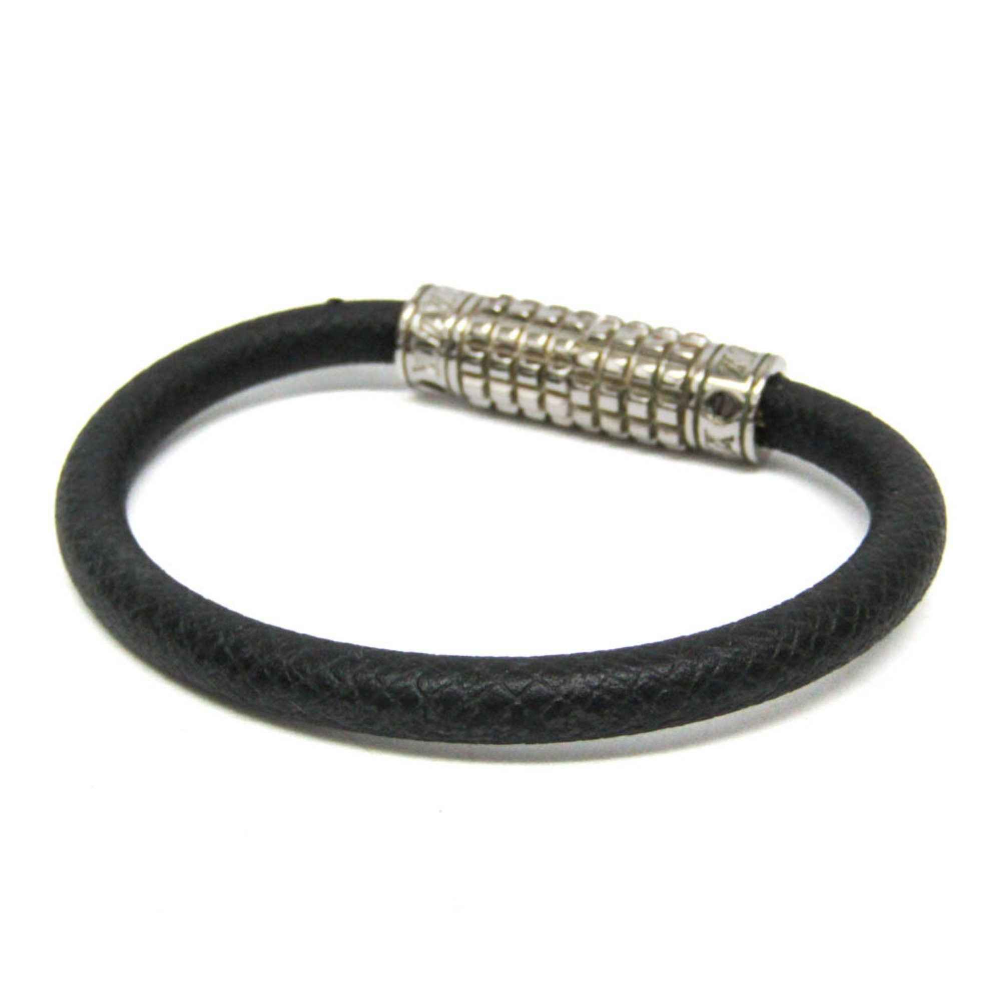Louis Vuitton Louis Vuitton Taiga Bracelet Digit M6629E Leather Bangle Ardoise,Silver Size ONE SIZE - 2 Thumbnail