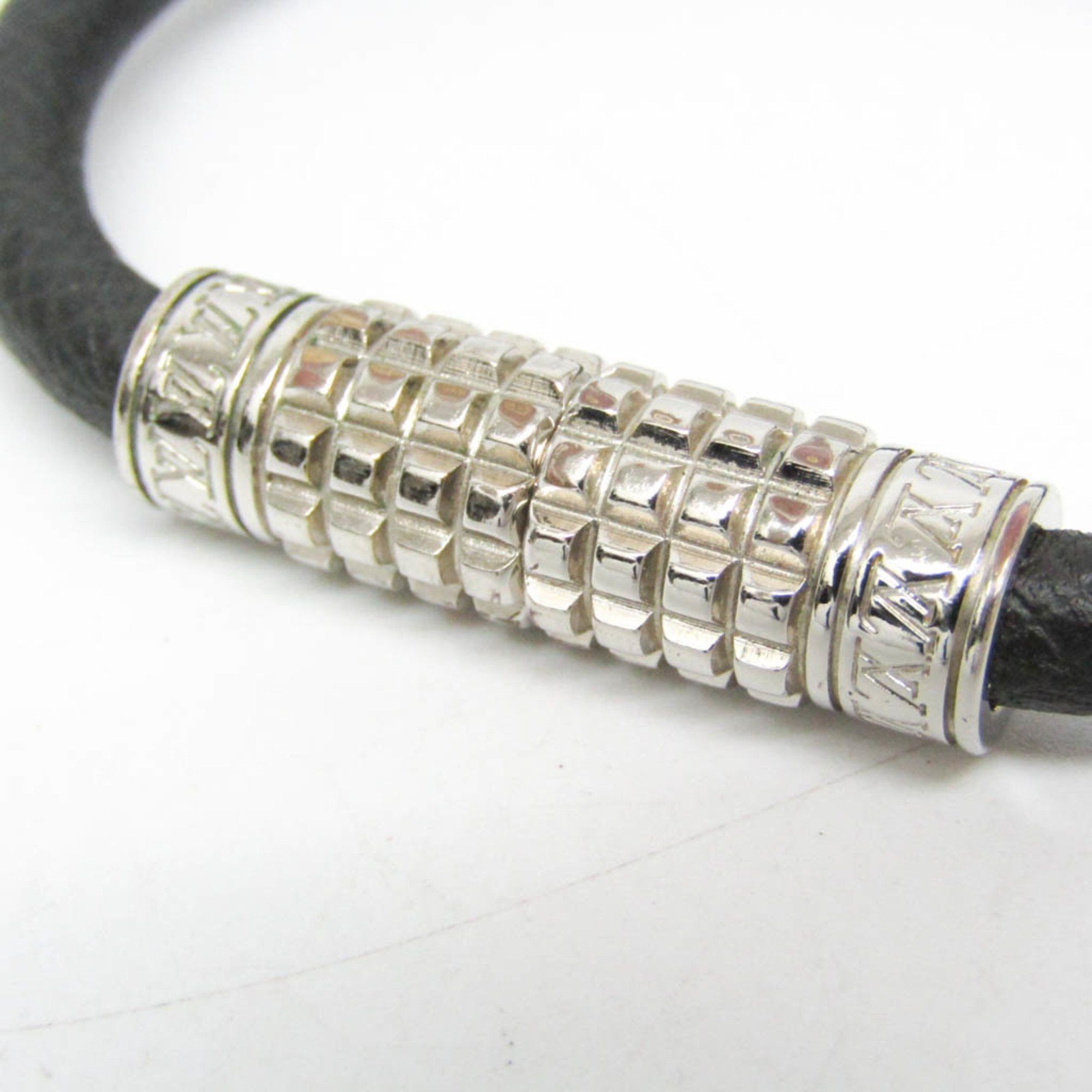 Louis Vuitton Louis Vuitton Taiga Bracelet Digit M6629E Leather Bangle Ardoise,Silver Size ONE SIZE - 6 Thumbnail