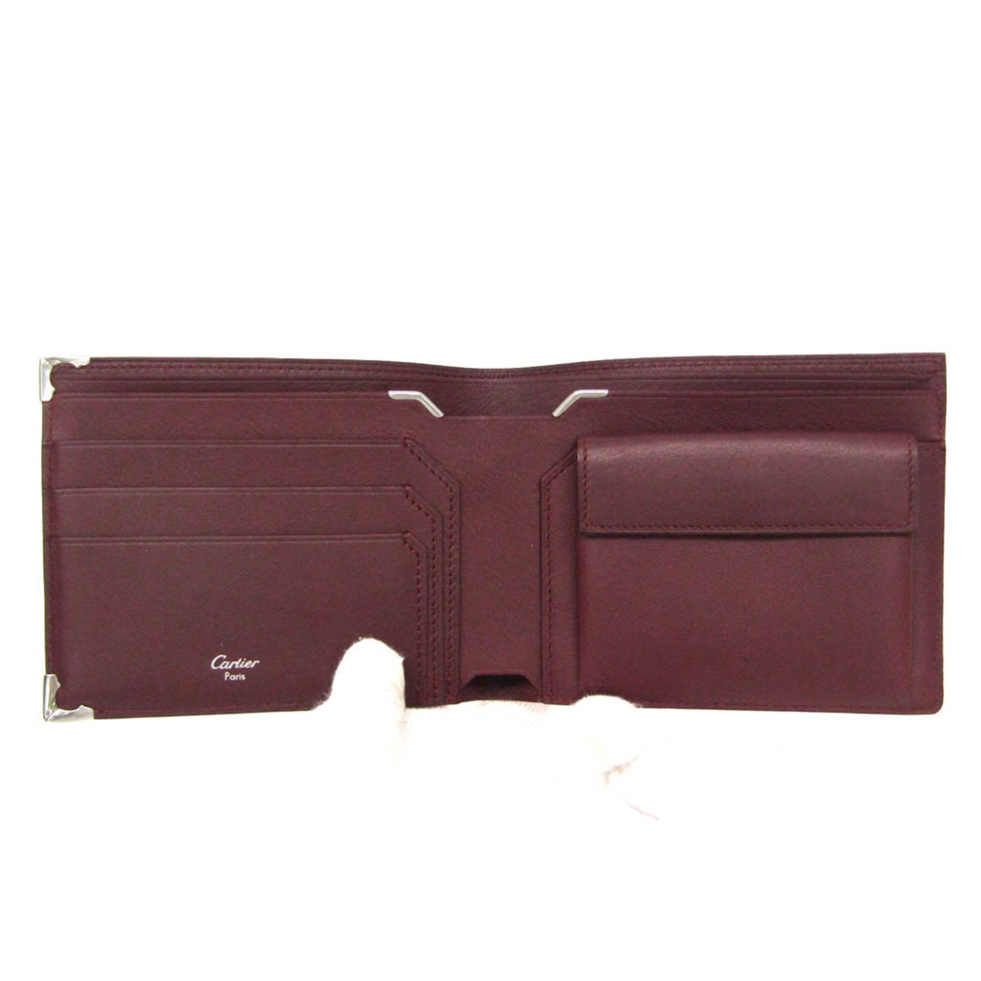 Cartier Cartier Must L3000594 Men,Women Calfskin Wallet (bi-fold) Bordeaux,Silver Size ONE SIZE - 4 Thumbnail