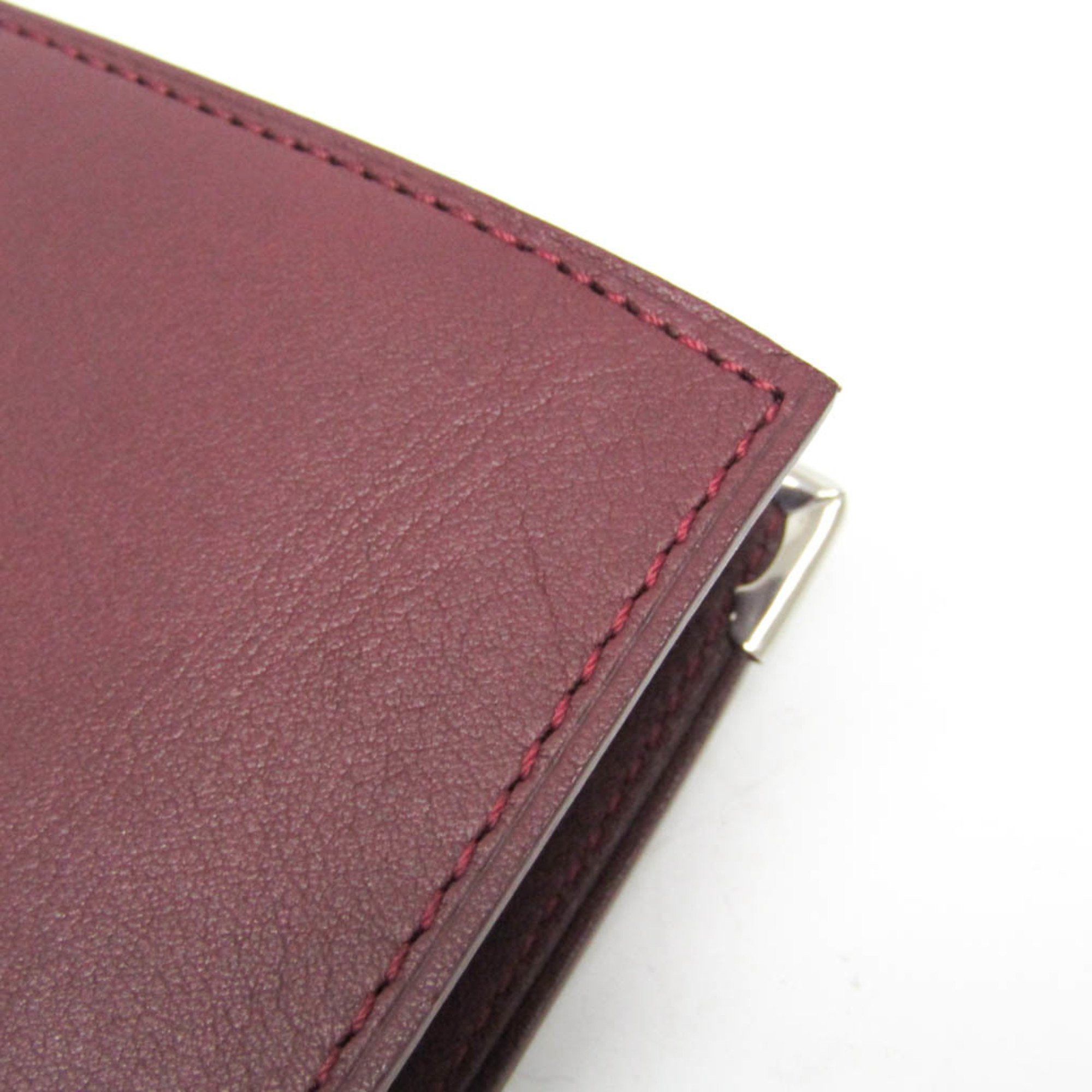 Cartier Cartier Must L3000594 Men,Women Calfskin Wallet (bi-fold) Bordeaux,Silver Size ONE SIZE - 7 Thumbnail