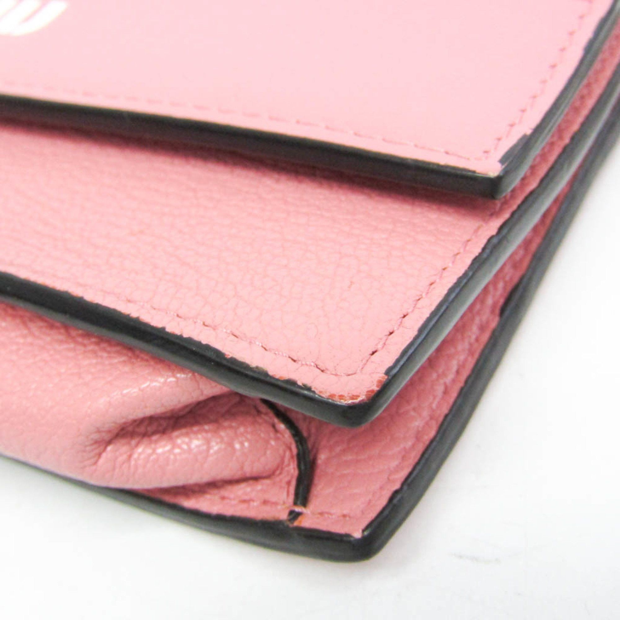 Miu Miu Miu Miu Chain Shoulder Wallet Pochette Women's Leather Pouch,Shoulder Bag Pink Size ONE SIZE - 4 Thumbnail