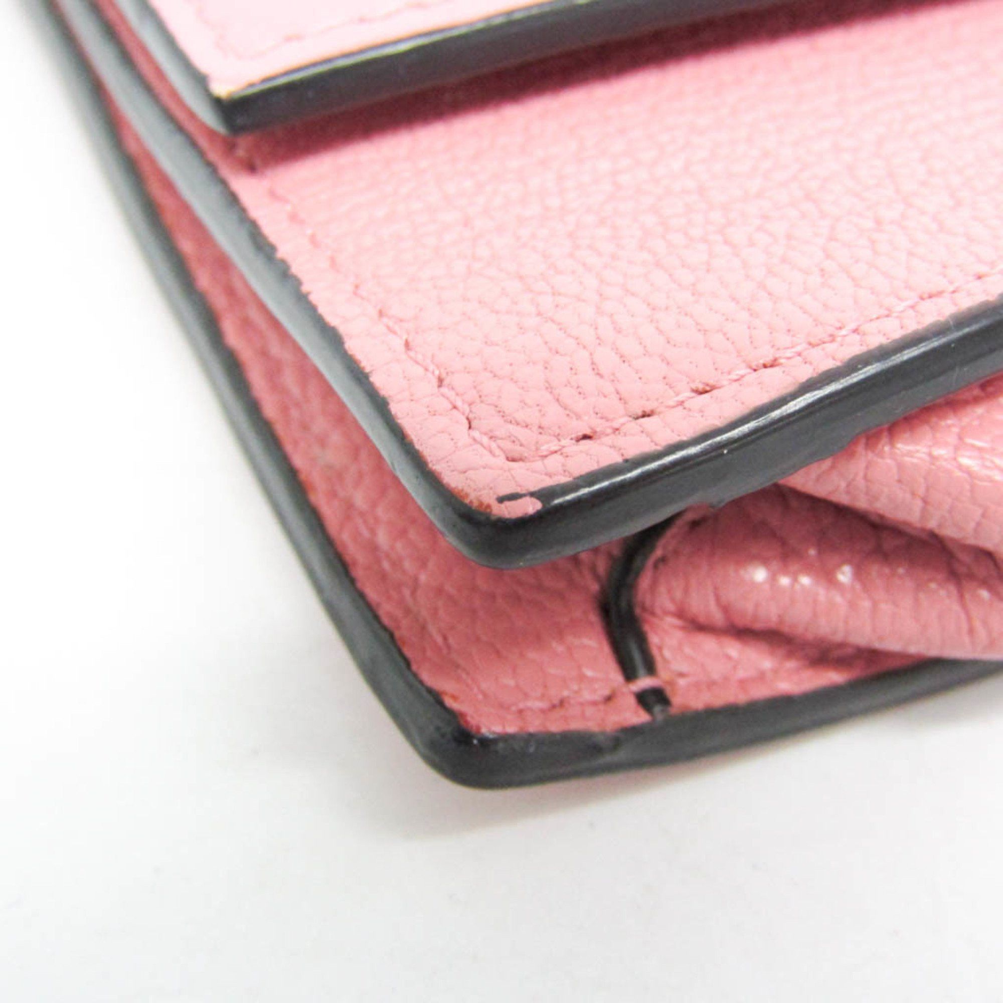 Miu Miu Miu Miu Chain Shoulder Wallet Pochette Women's Leather Pouch,Shoulder Bag Pink Size ONE SIZE - 5 Thumbnail