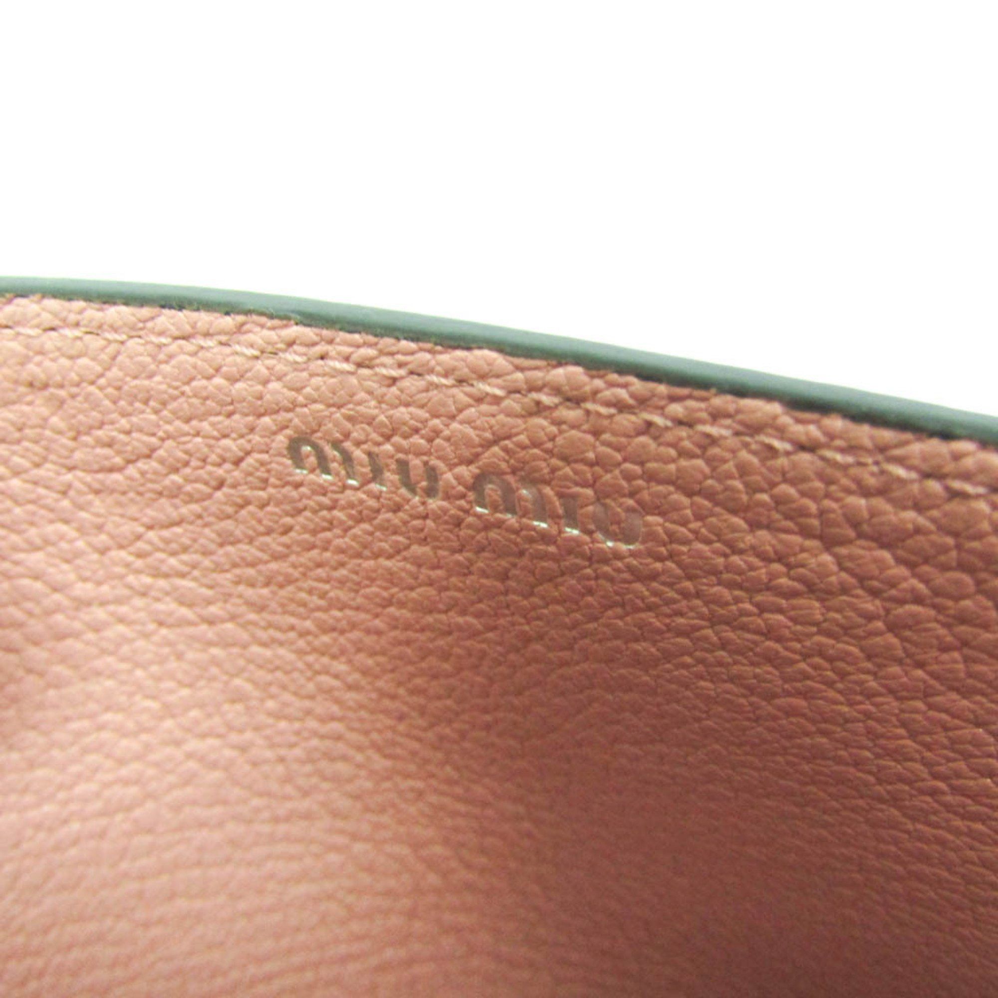 Miu Miu Miu Miu Chain Shoulder Wallet Pochette Women's Leather Pouch,Shoulder Bag Pink Size ONE SIZE - 12 Thumbnail