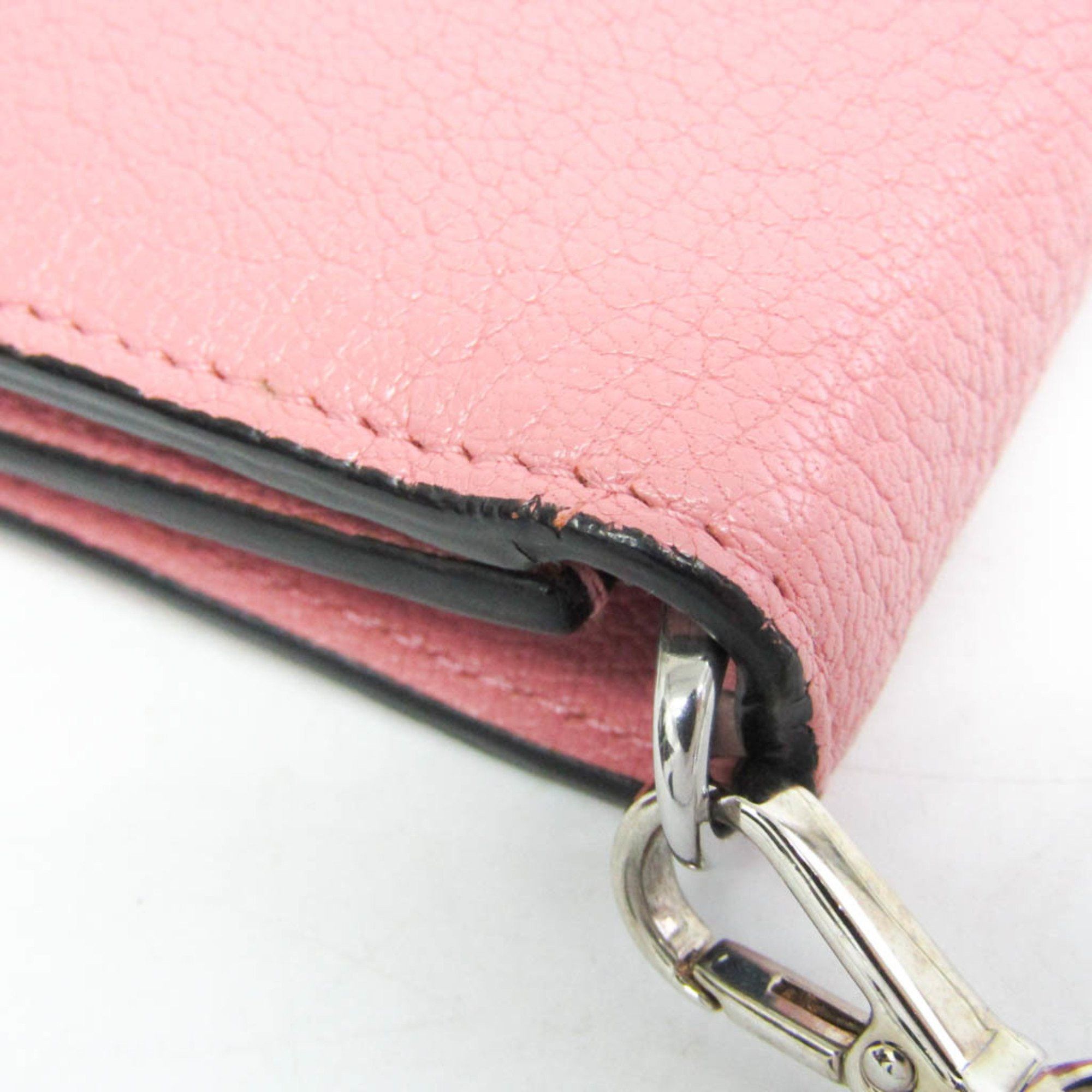 Miu Miu Miu Miu Chain Shoulder Wallet Pochette Women's Leather Pouch,Shoulder Bag Pink Size ONE SIZE - 8 Thumbnail