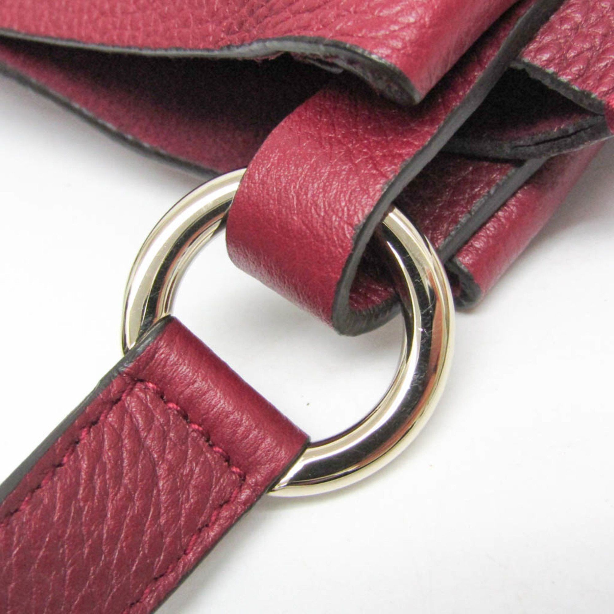Salvatore Ferragamo Salvatore Ferragamo Gancini EZ-21 H904 Women's Leather Shoulder Bag Bordeaux Size ONE SIZE - 8 Thumbnail