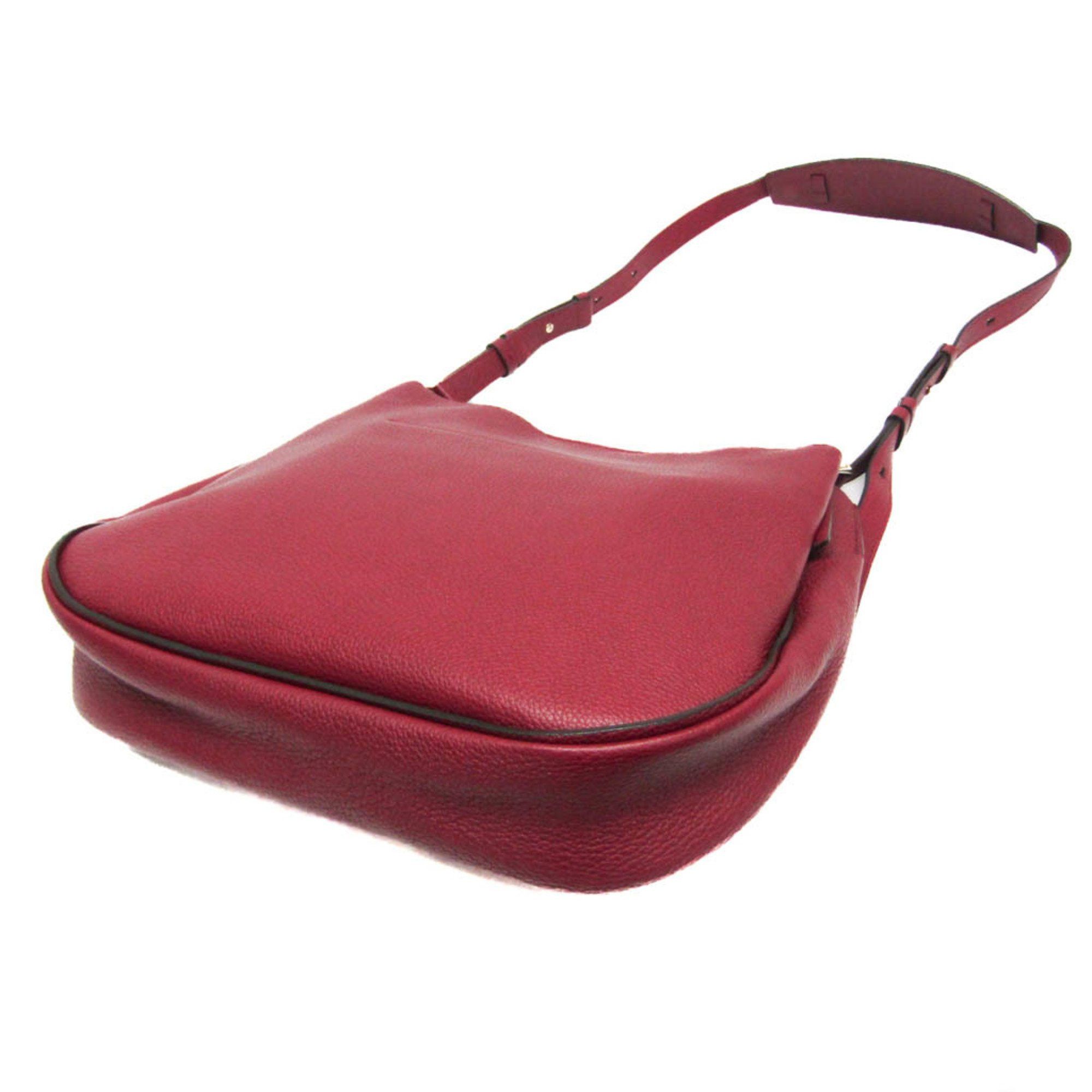 Salvatore Ferragamo Salvatore Ferragamo Gancini EZ-21 H904 Women's Leather Shoulder Bag Bordeaux Size ONE SIZE - 3 Thumbnail