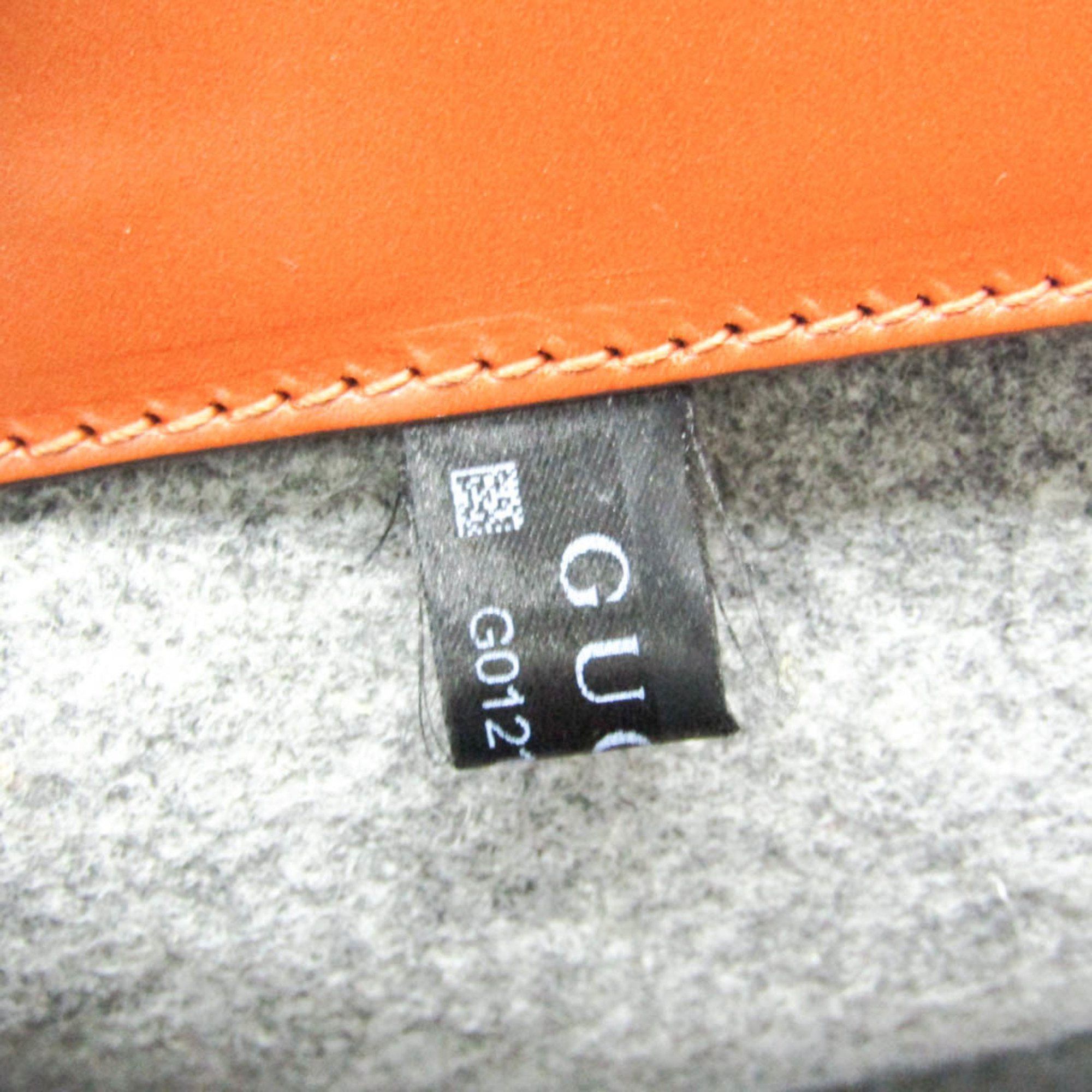 Gucci Gucci 295266 Men,Women Leather,Felt Tote Bag Brown,Gray Size ONE SIZE - 12 Thumbnail
