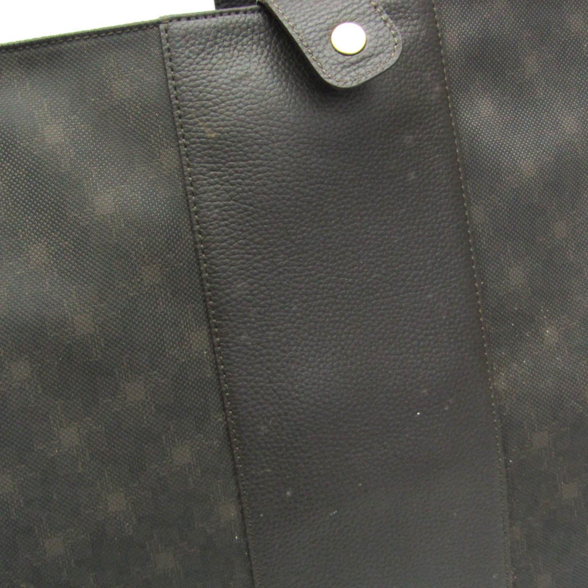 Alfred Dunhill Dunhill Men's Leather,PVC Shoulder Bag Dark Brown Size ONE SIZE - 11 Thumbnail
