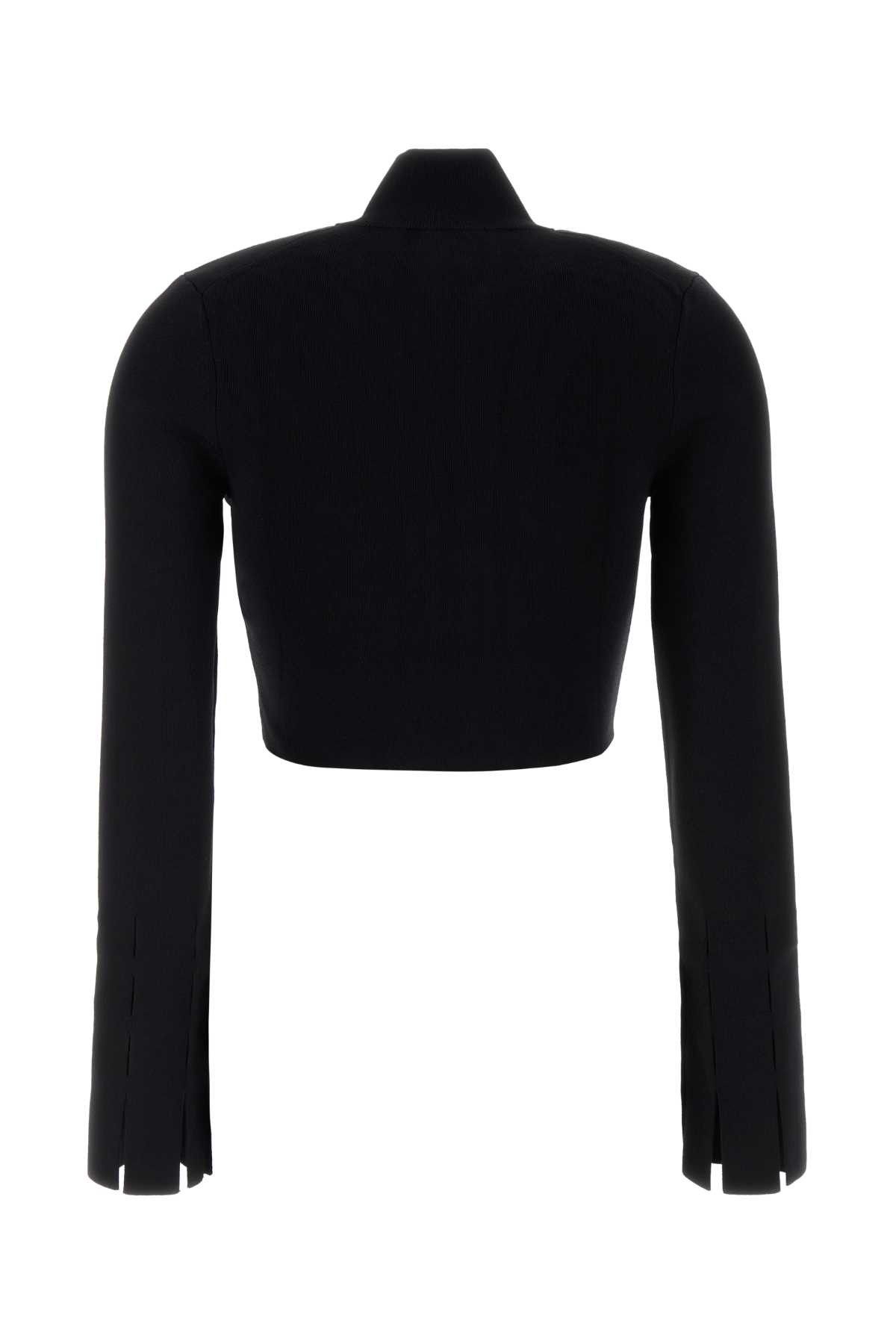 Nanushka Black Stretch Viscose Blend Izan Cardigan Size L / US 10 / IT 46 - 2 Thumbnail