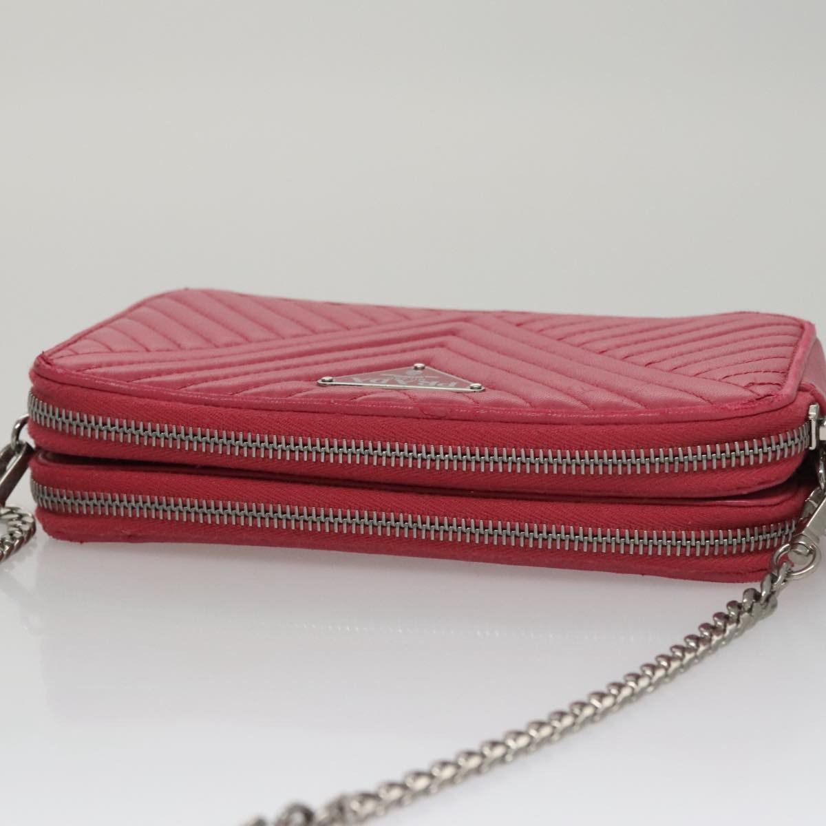 Prada Nappa Gauffré Pink Leather Shoulder Bag (Pre-Owned) Size ONE SIZE - 5 Thumbnail
