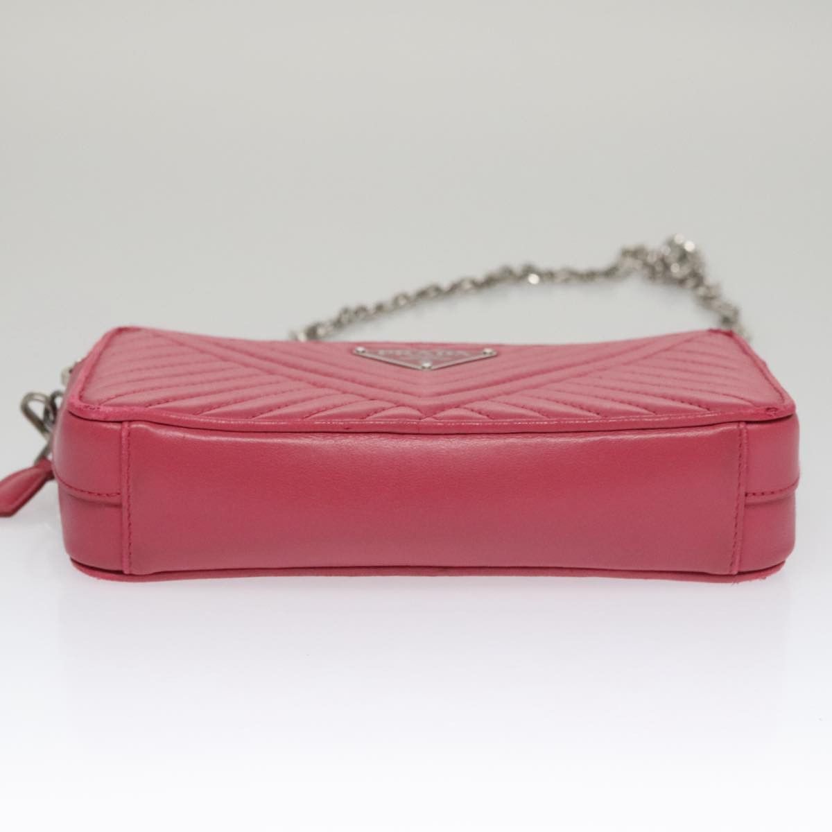 Prada Nappa Gauffré Pink Leather Shoulder Bag (Pre-Owned) Size ONE SIZE - 8 Thumbnail